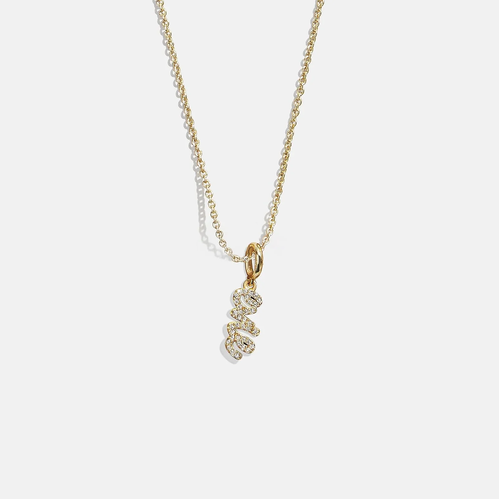 Mini Pavé Script Cluster Custom Nameplate Necklace - 1 Name
