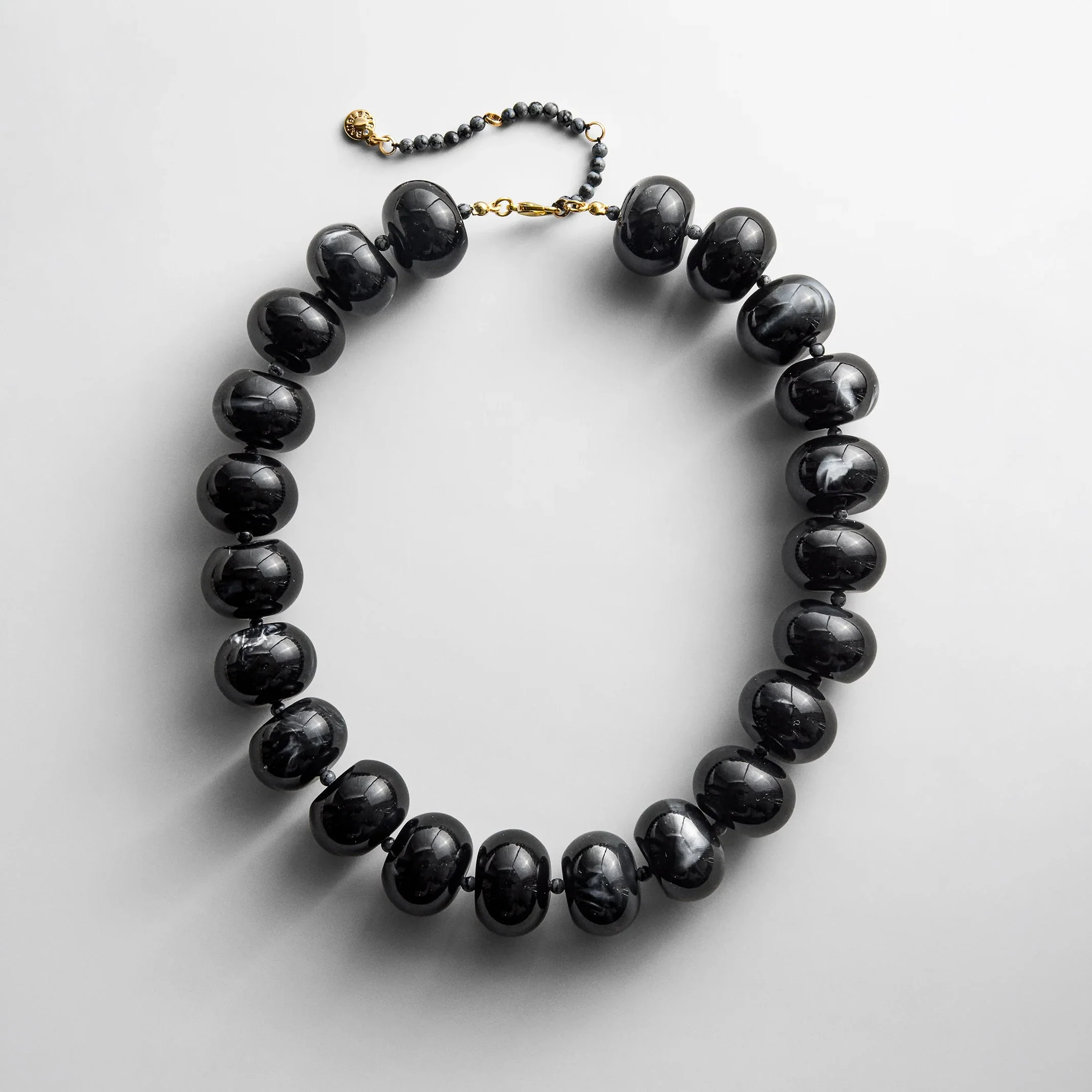 Joan Semi-Precious Necklace - Obsidian Bead