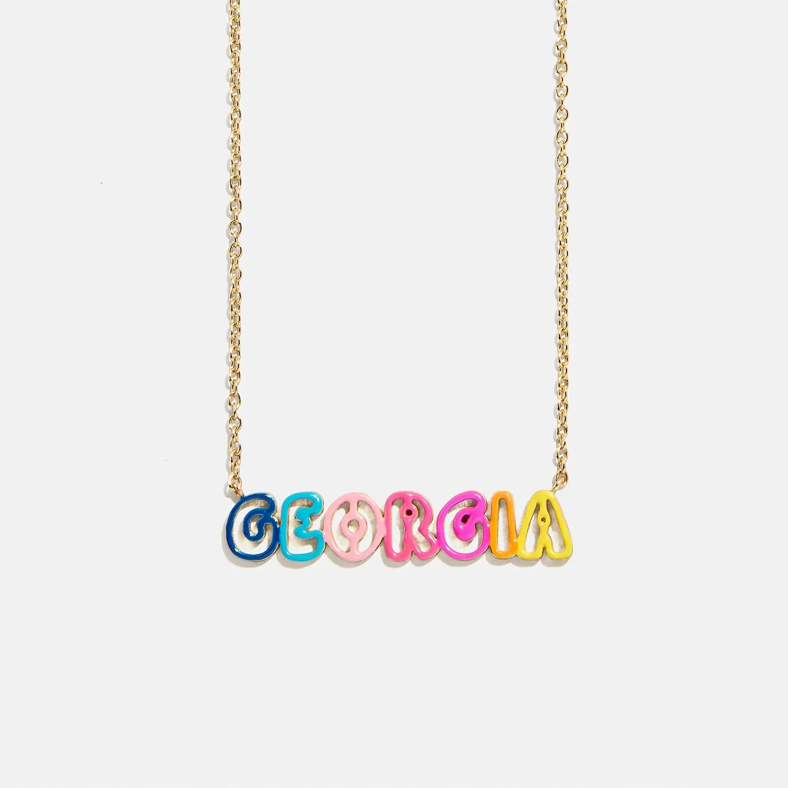 Color Me Mine Kids' Custom Nameplate Necklace - Multi