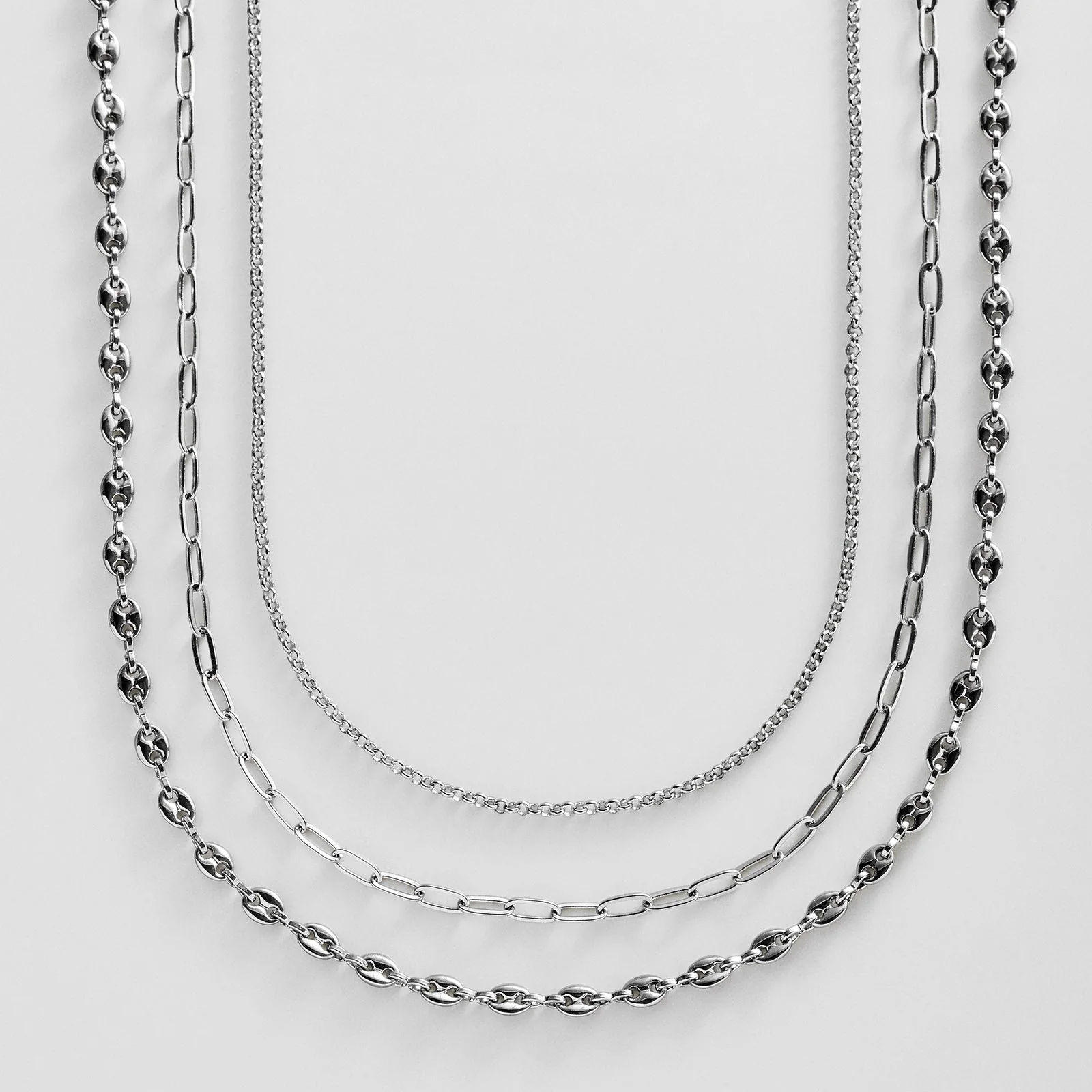 Taylor Waterproof Necklace Set - Silver