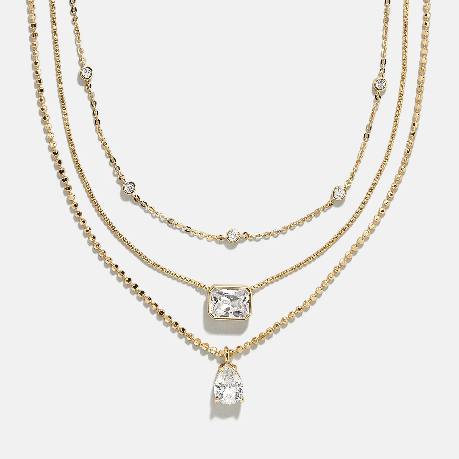 Jenna 14K Gold Layered Necklace - Jenna 14K Gold Layered Necklace