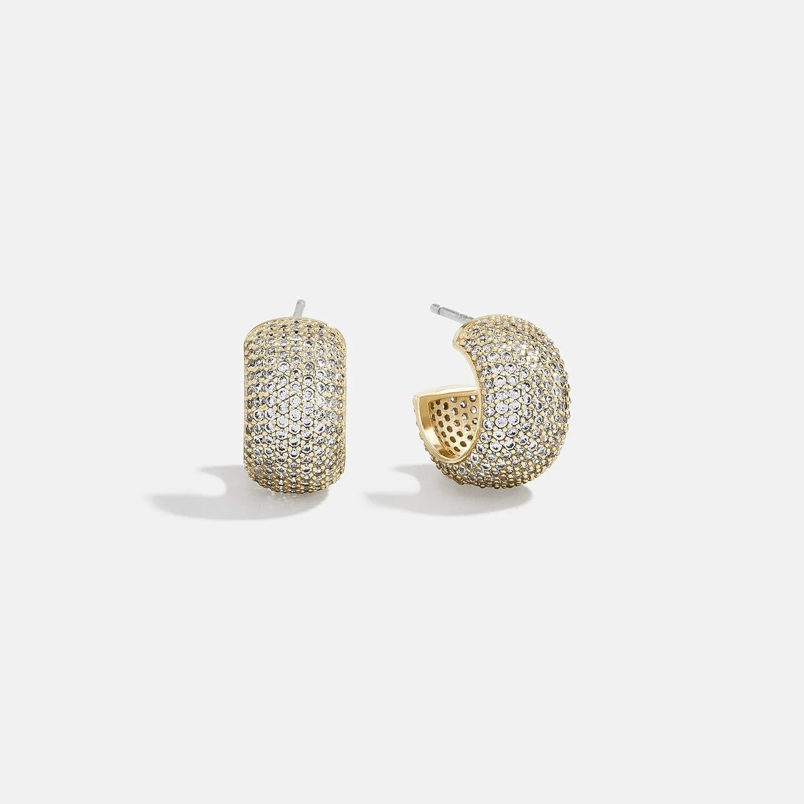 Claire 14K Pavé Huggie Earrings - Gold/Pavé