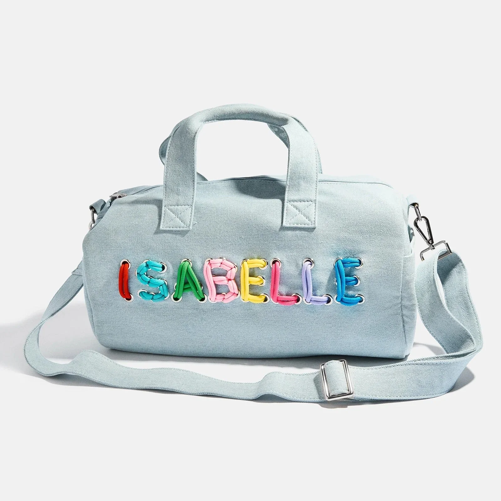 Thready to Go Kids' Custom Duffle - Light Denim/Multi