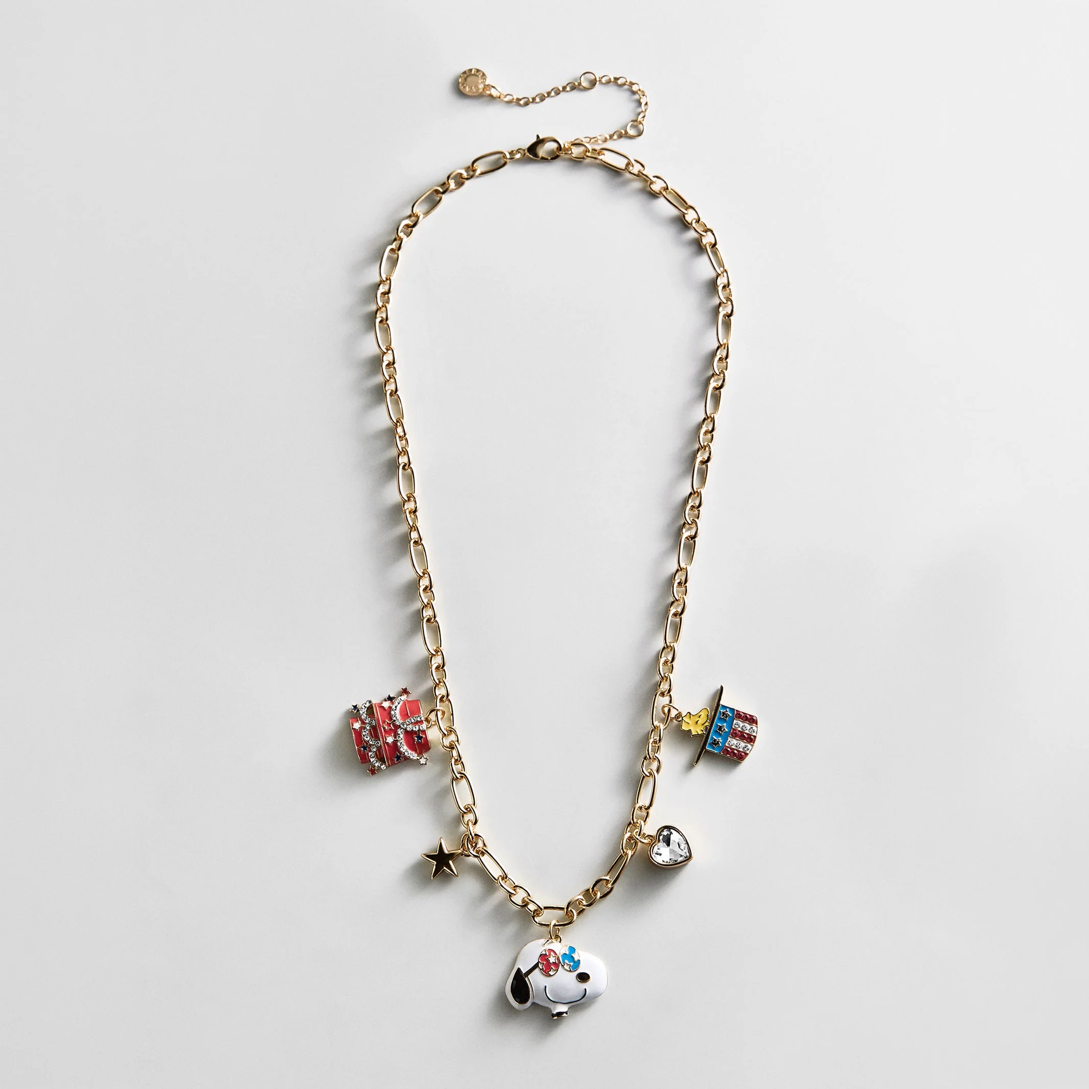 Peanuts Americana Charm Necklace - Red/White/Blue