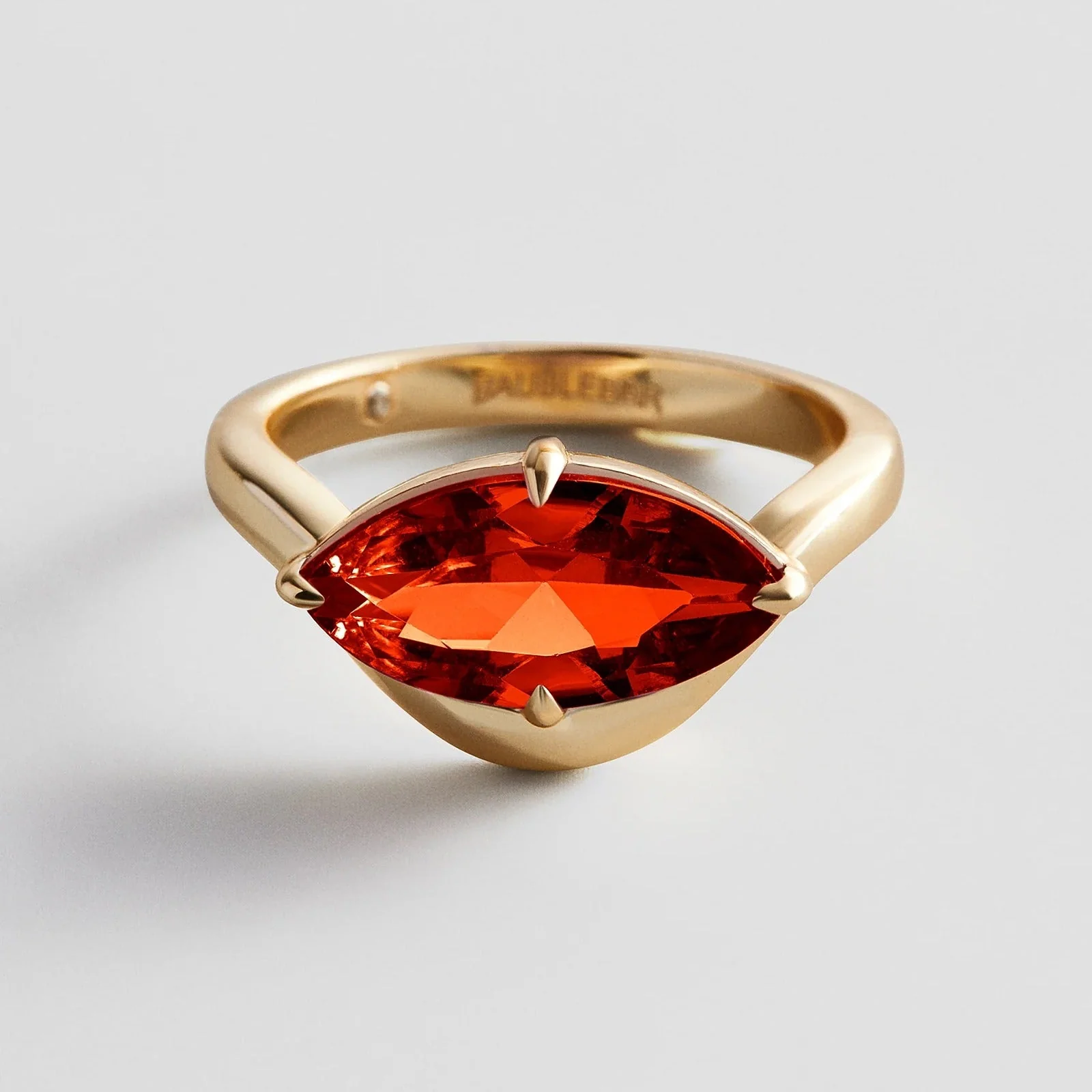 Wavy Custom Birthstone Ring - Gold