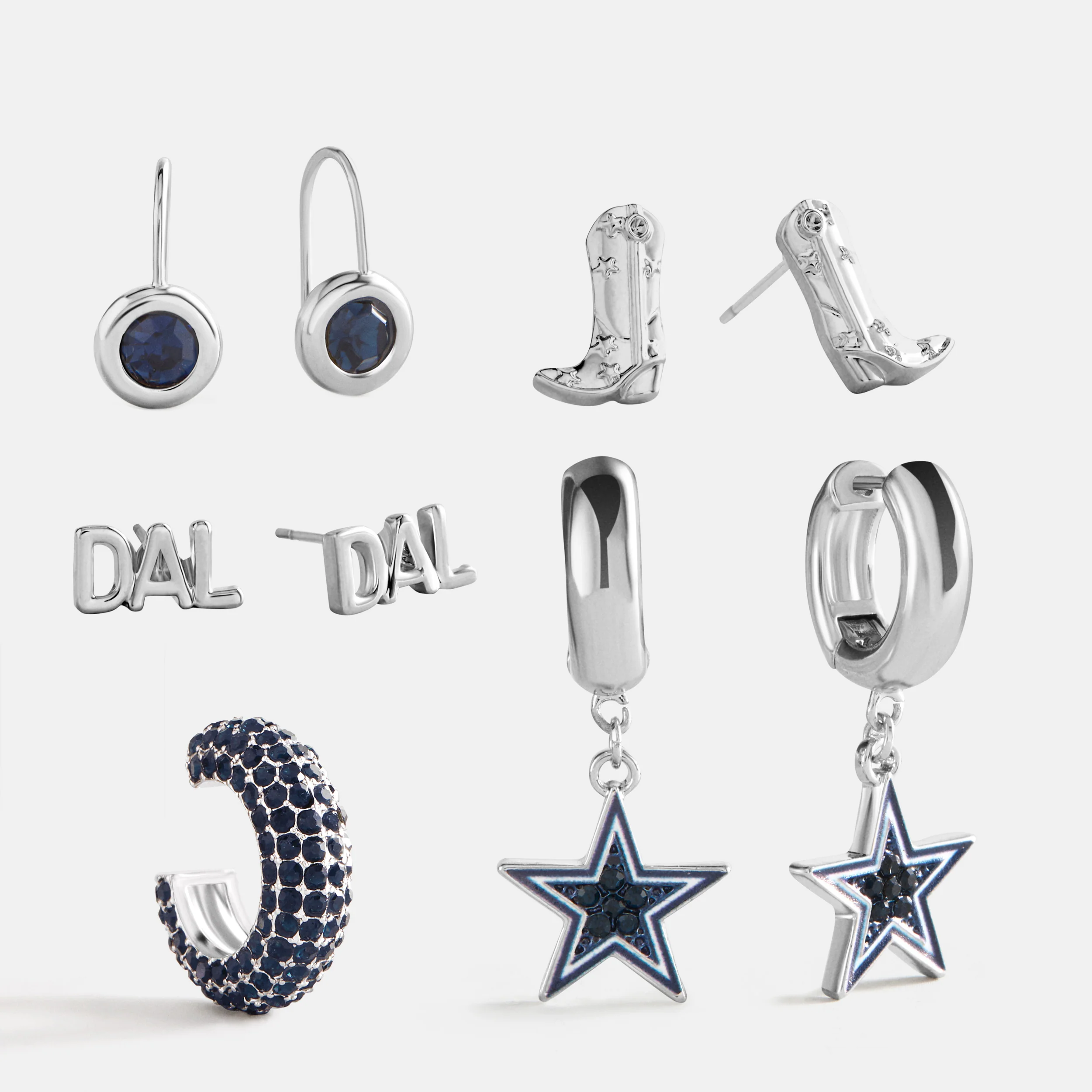 NFL Earring Stack Set - Dallas Cowboys