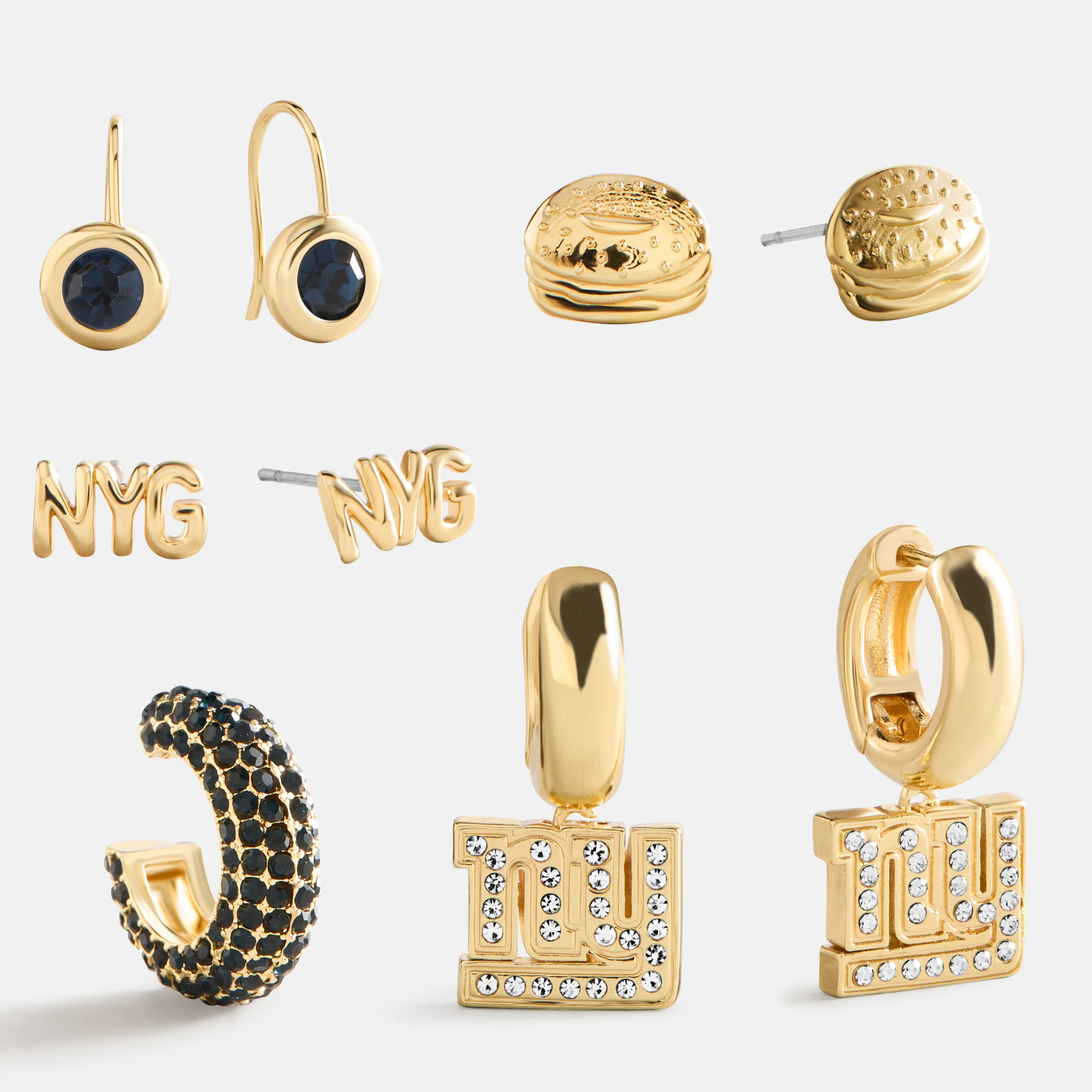 NFL Earring Stack Set - New York Giants