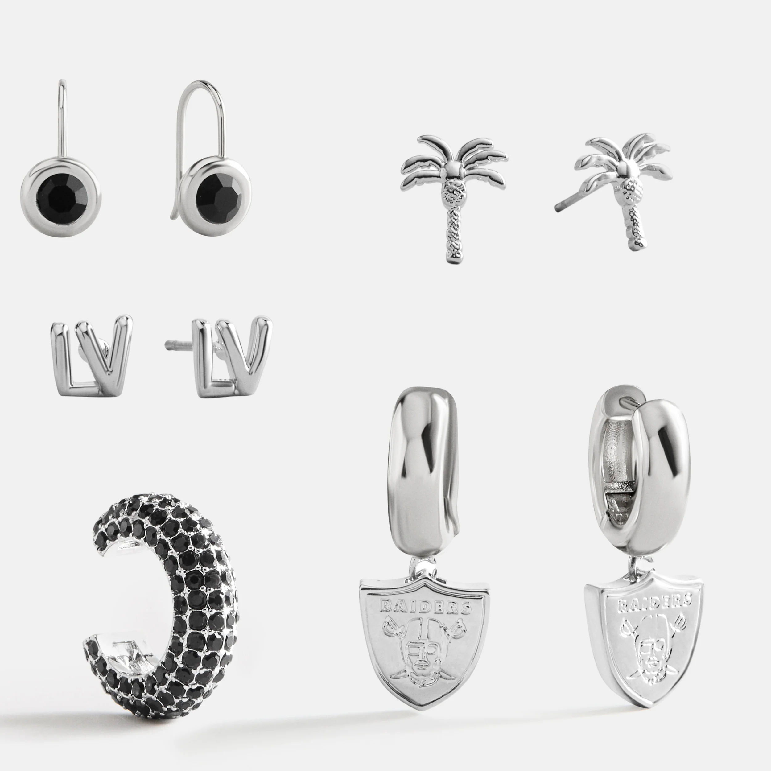 NFL Earring Stack Set - Las Vegas Raiders