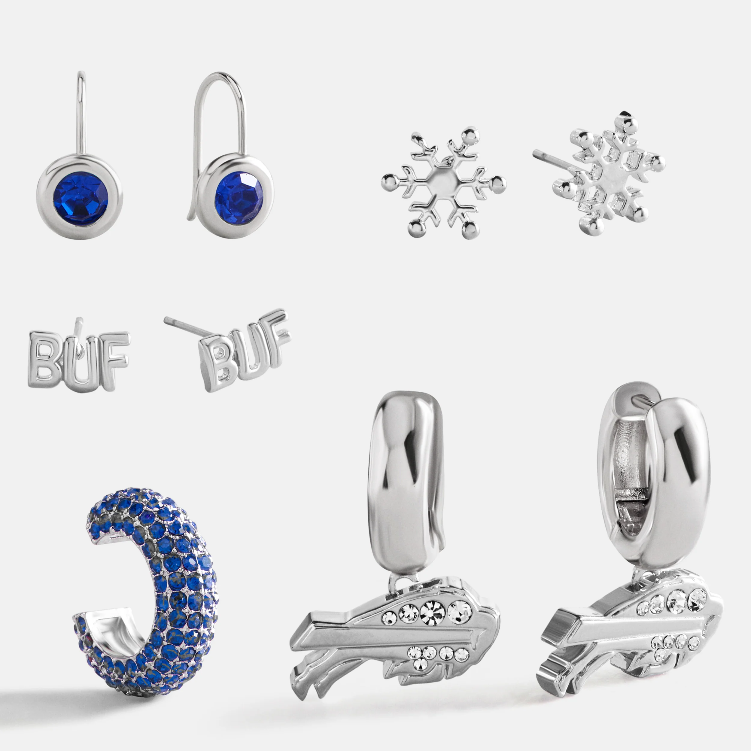 NFL Earring Stack Set - Buffalo Bills