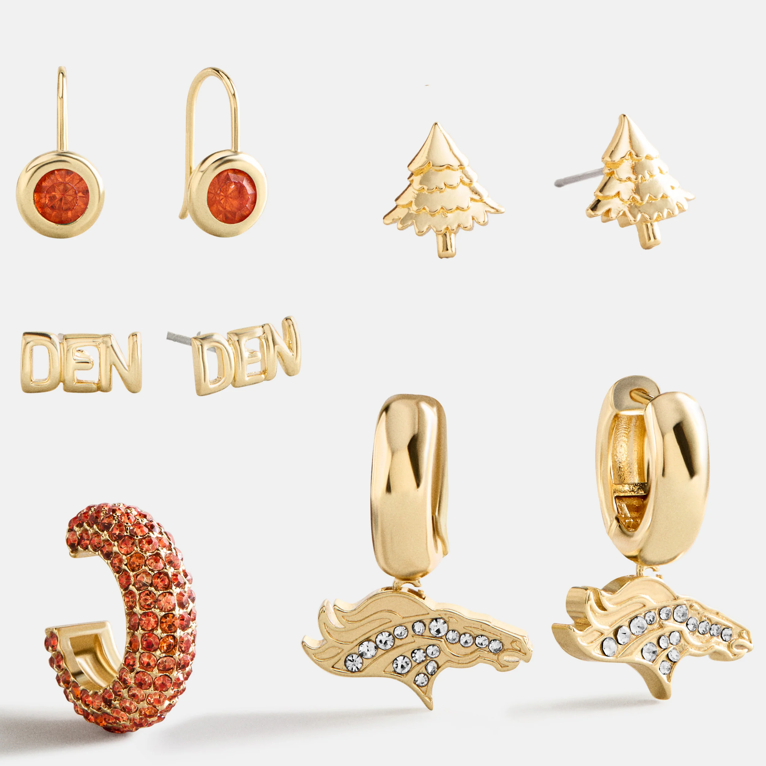 NFL Earring Stack Set - Denver Broncos