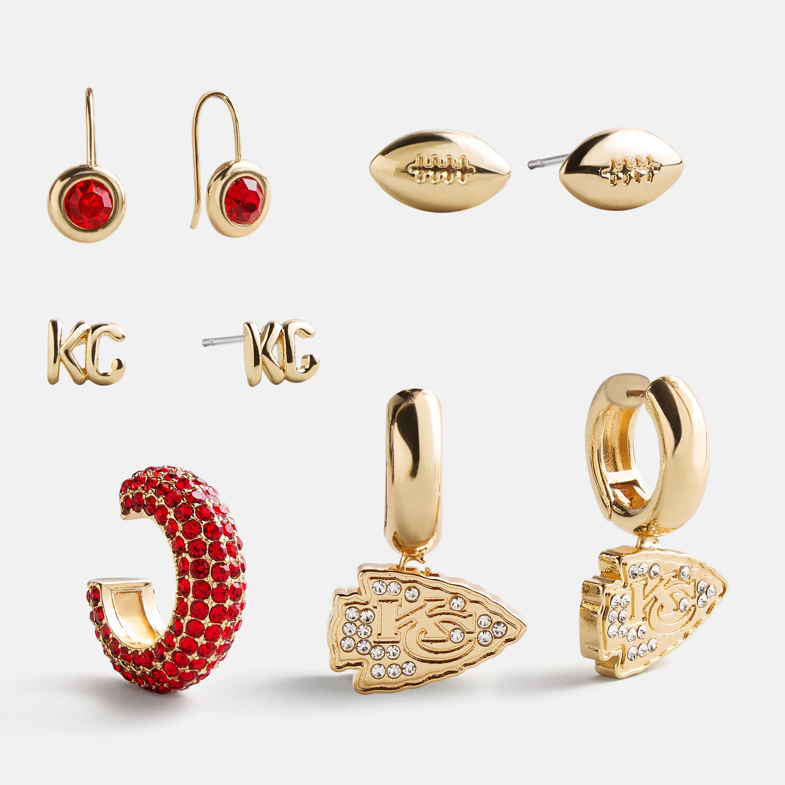 NFL Earring Stack Set - Kansas City Chiefs