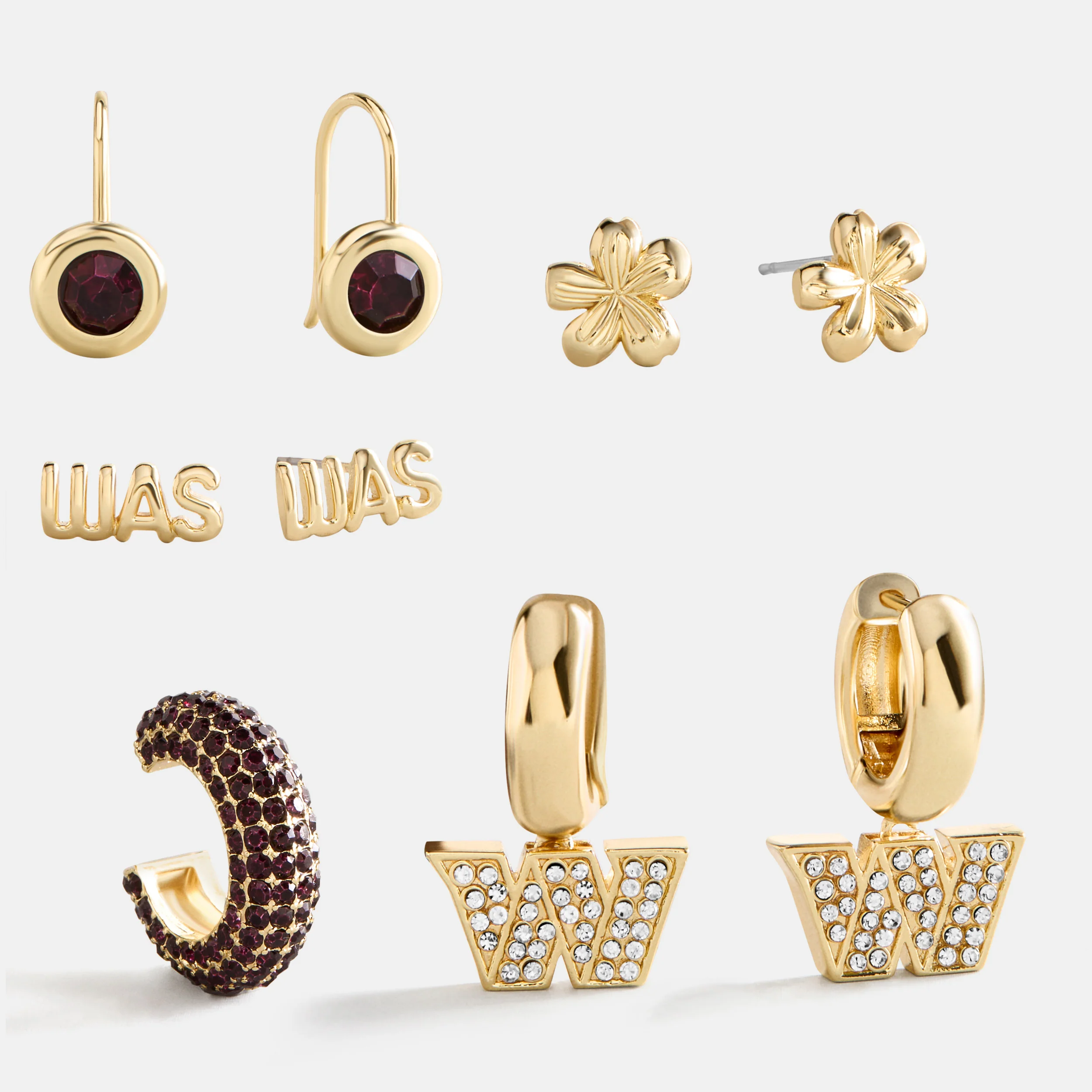 NFL Earring Stack Set - Washington Commanders