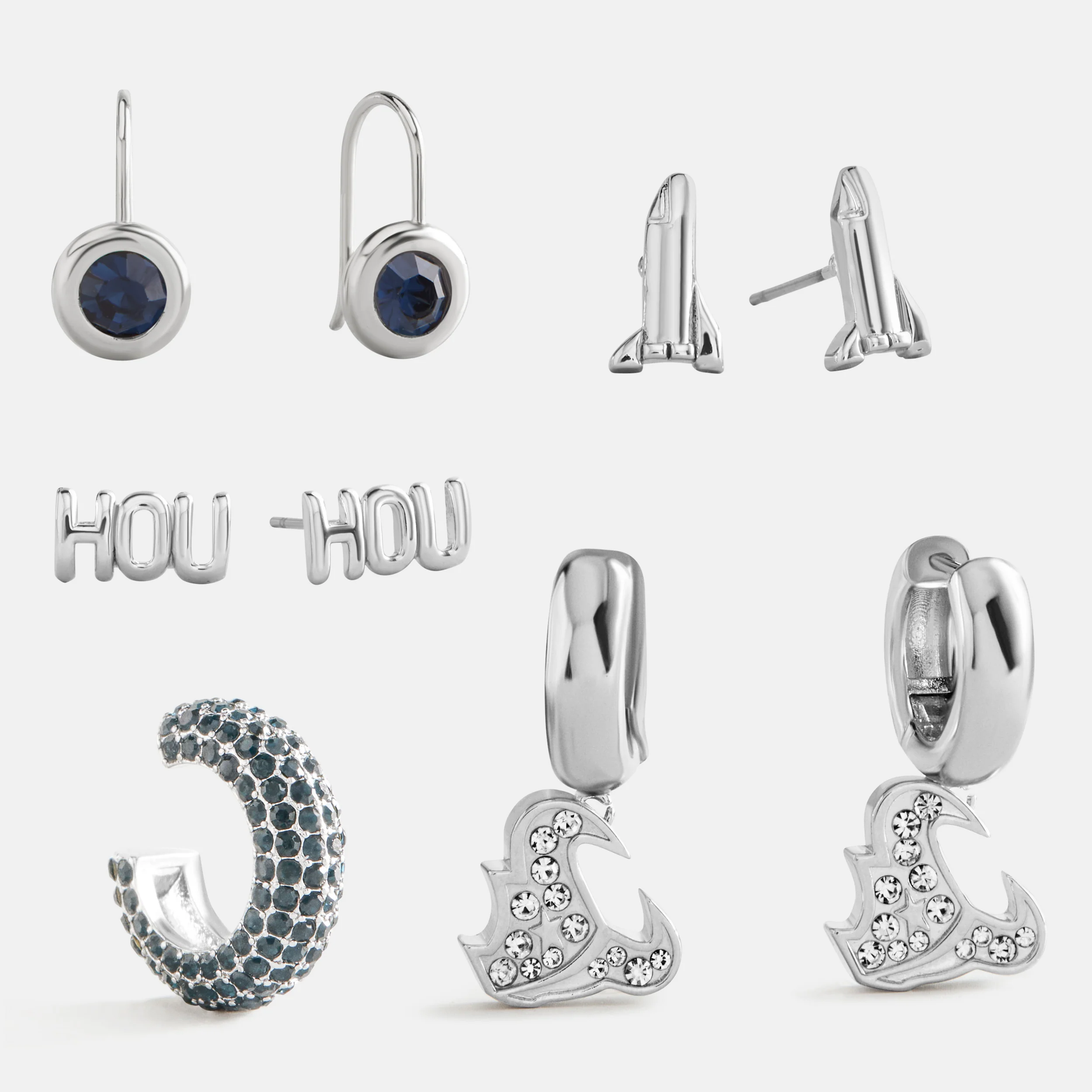NFL Earring Stack Set - Houston Texans