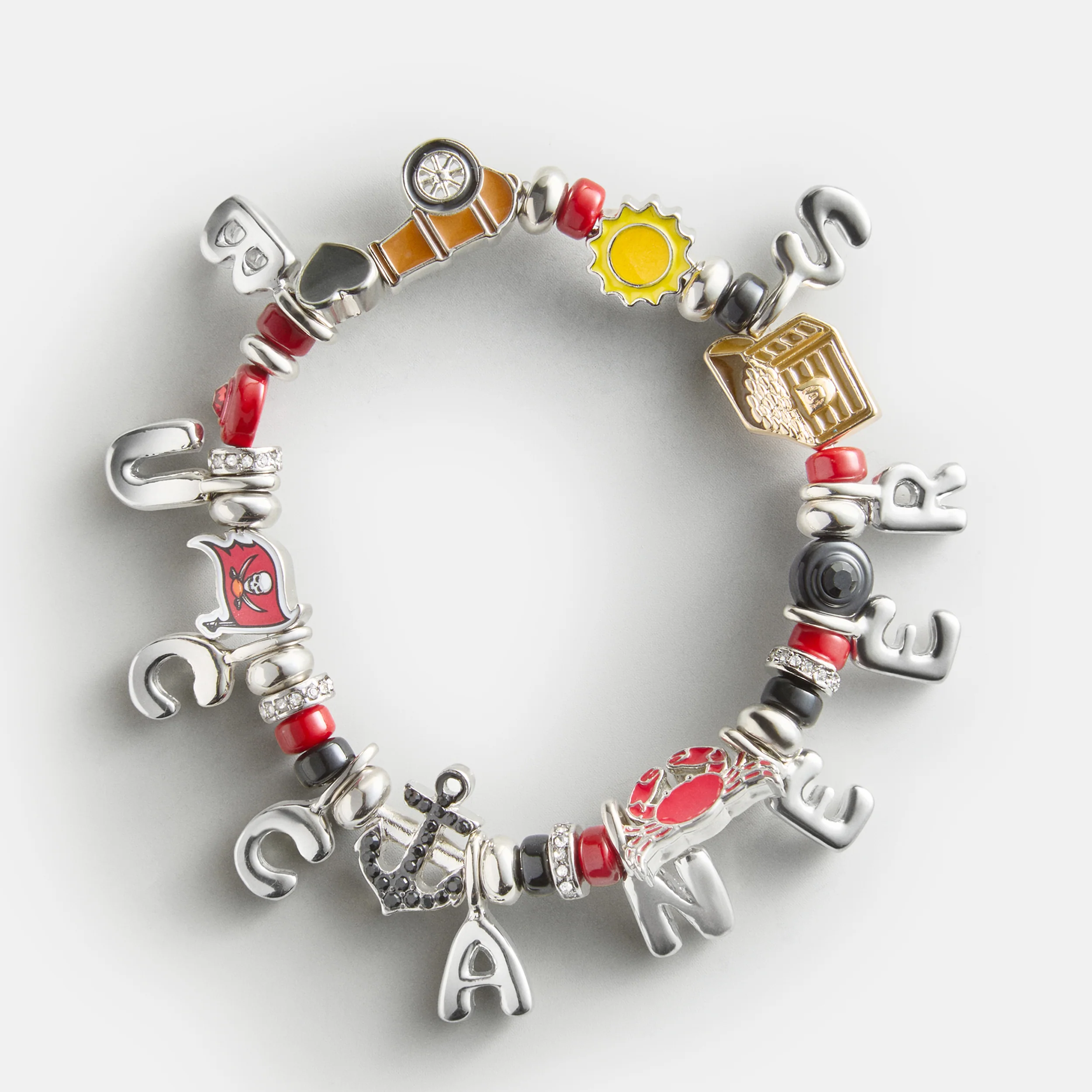 NFL Beaded Charm Bracelet - Tampa Bay Buccaneers