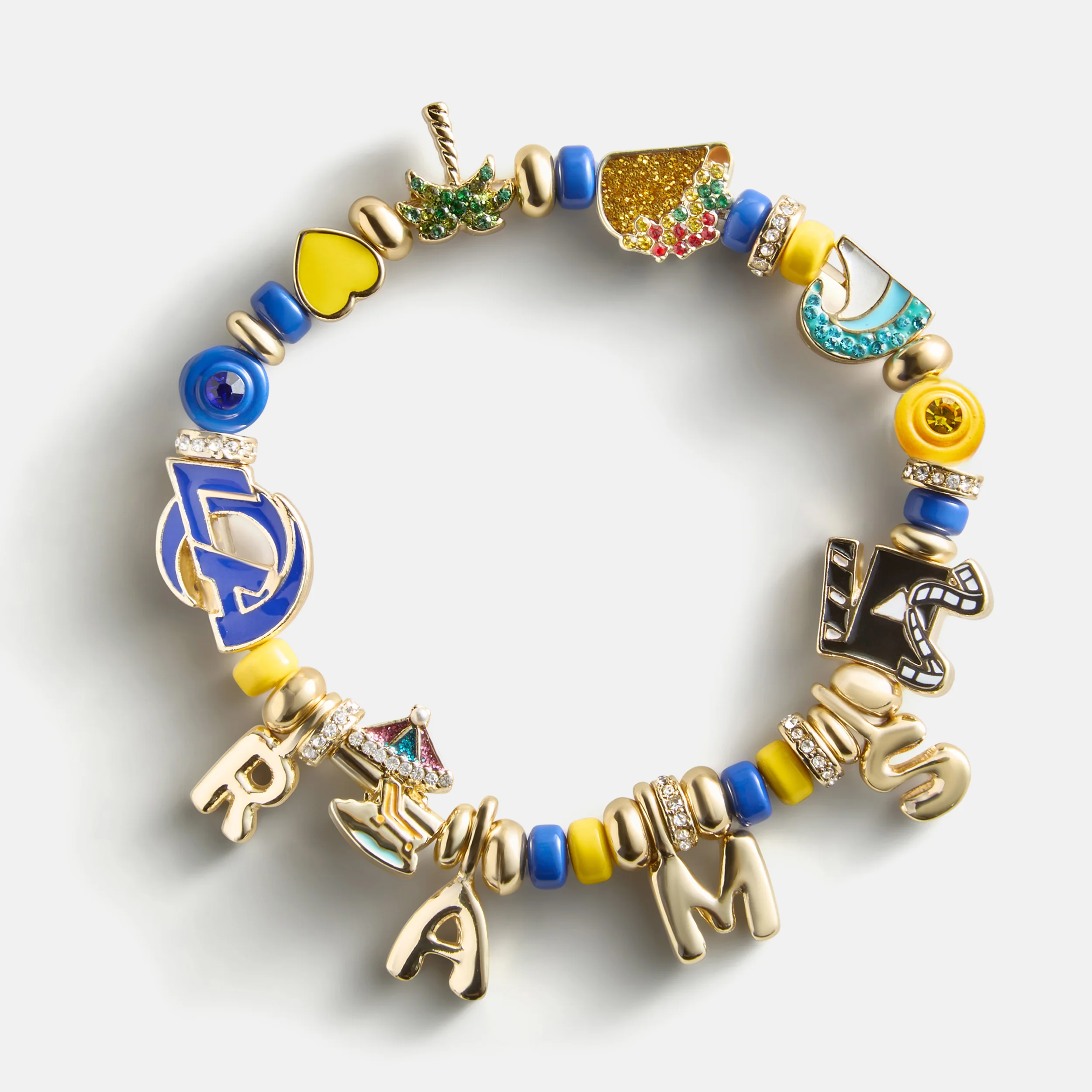 NFL Beaded Charm Bracelet - Los Angeles Rams
