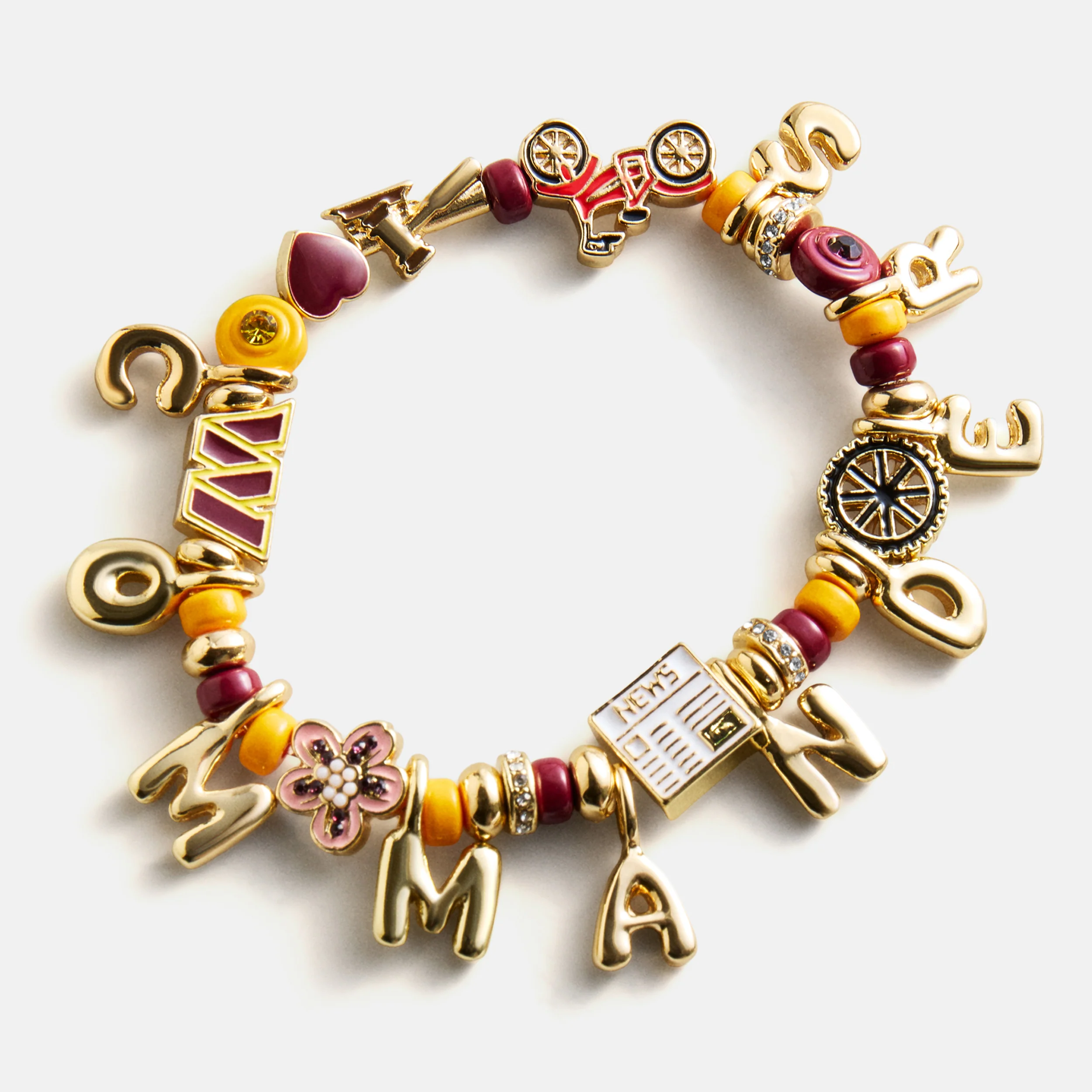 NFL Beaded Charm Bracelet - Washington Commanders