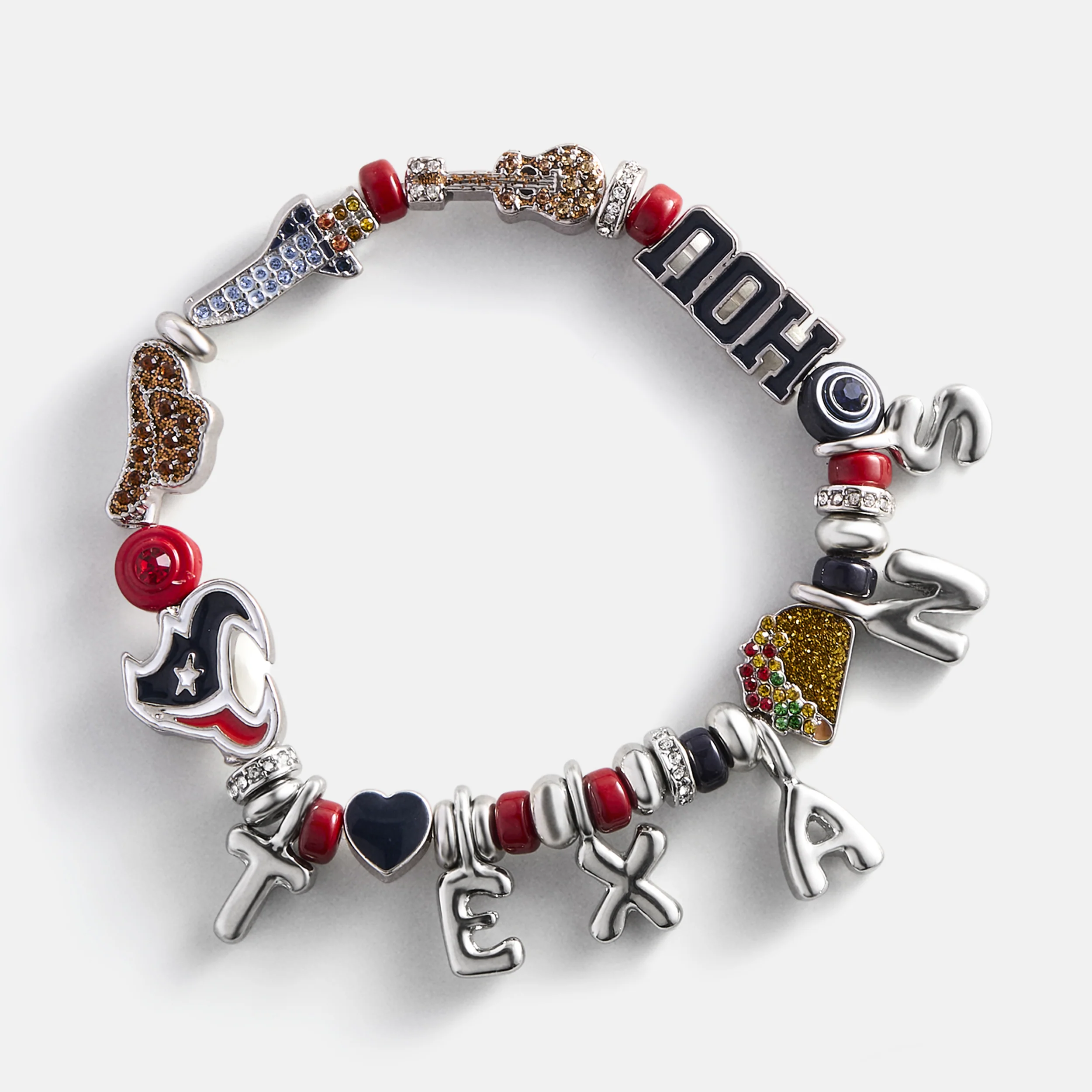 NFL Beaded Charm Bracelet - Houston Texans
