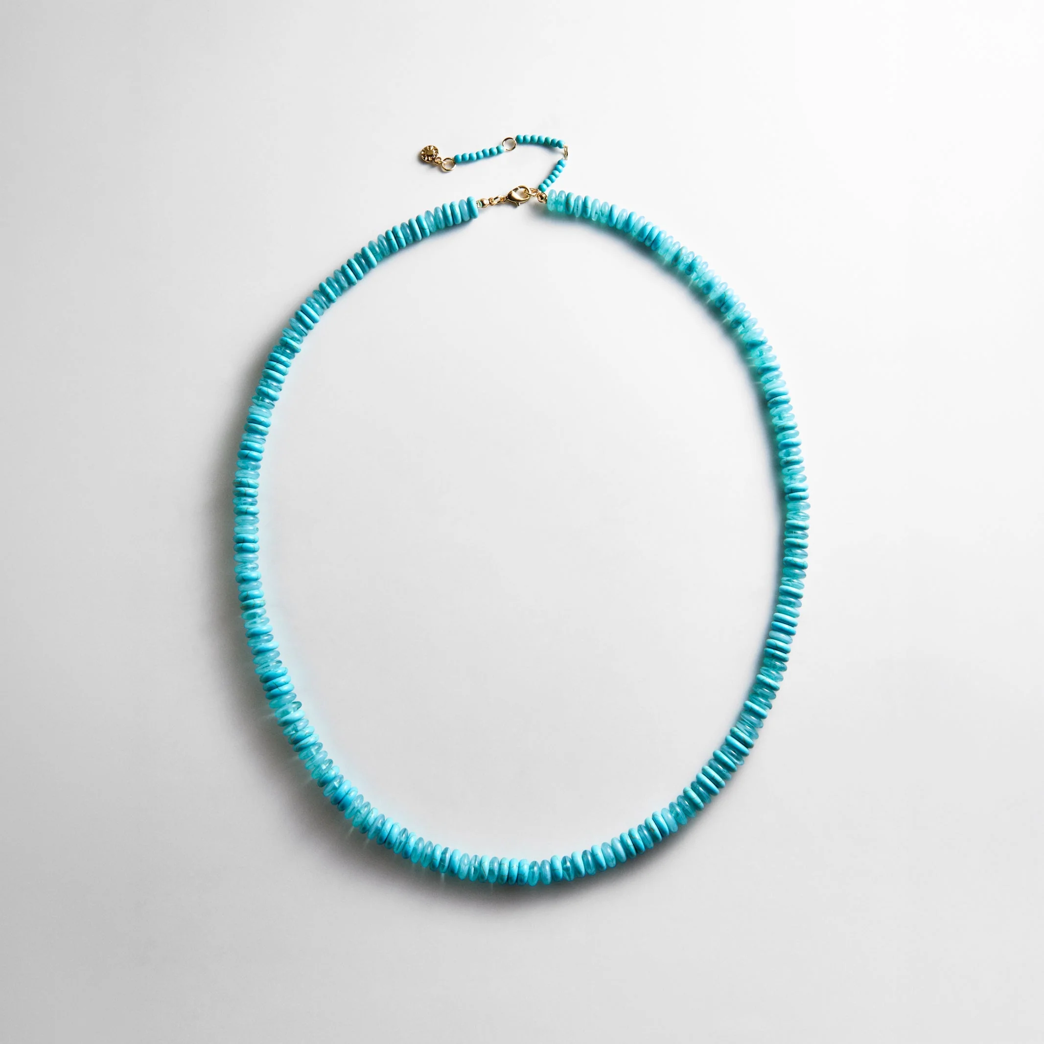 June Semi-Precious Beaded Necklace - Turquoise Bead