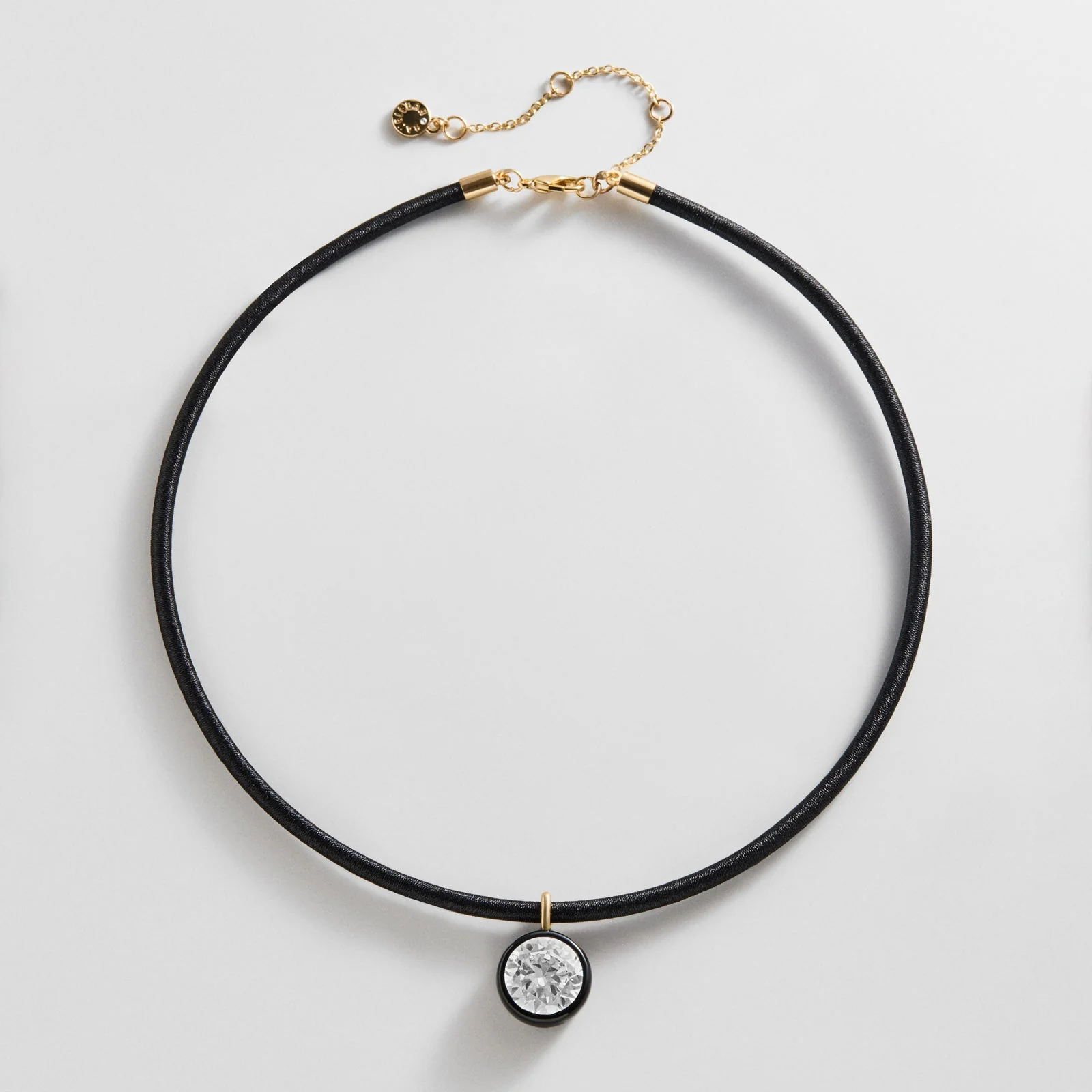 Lindsey Crystal Collar Necklace - Jet Black