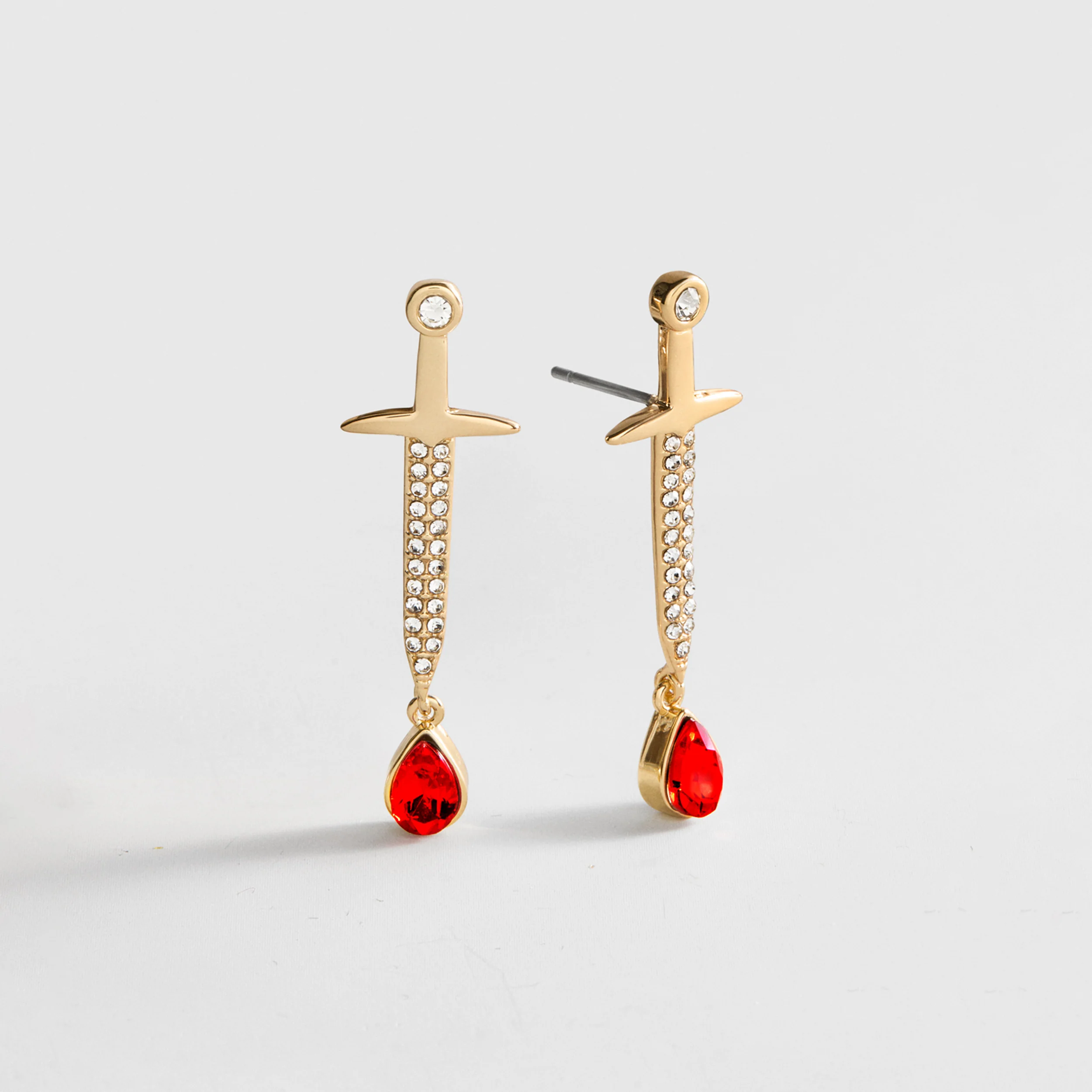 Cutting Edge Gold Dagger Earrings
