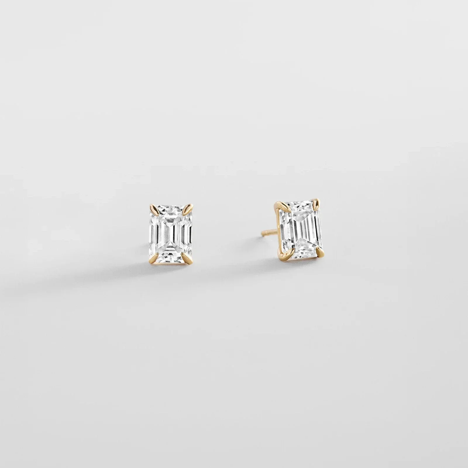 Debra 14K Gold Earrings - Emerald Stone