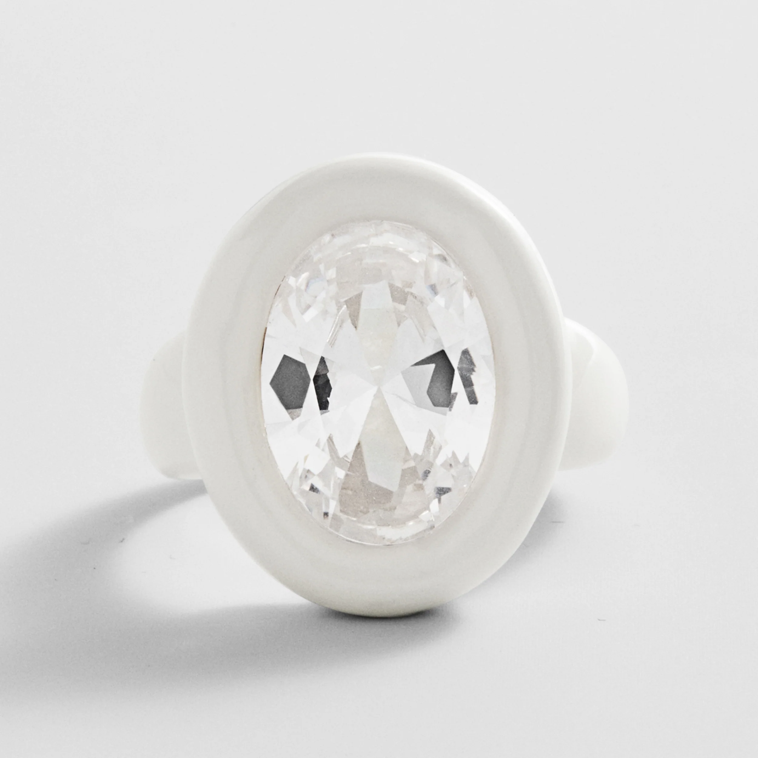Joy Pop Cubic Zirconia Ring - Clear/White