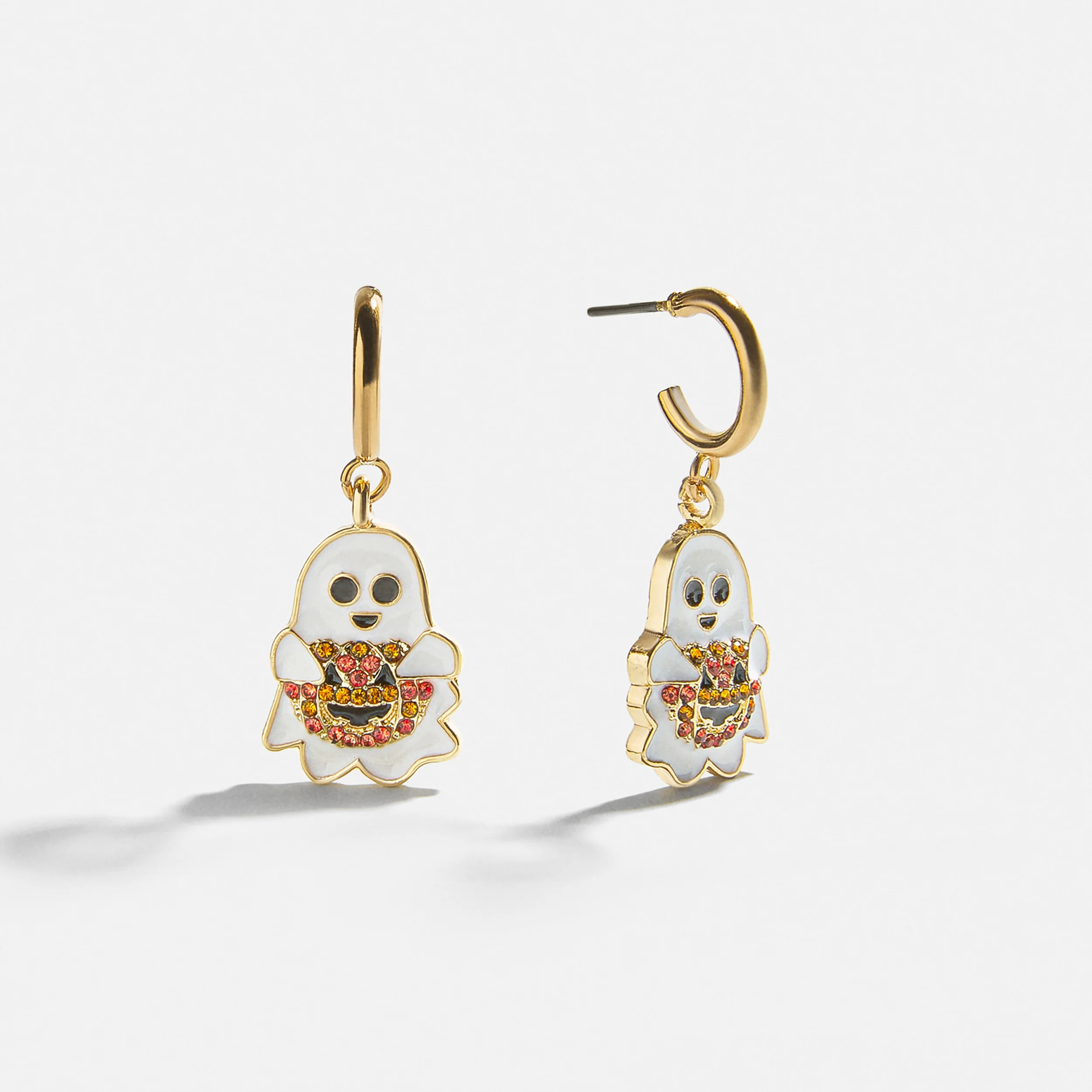 Ghosting Around Glow-In-The-Dark Kids' Halloween Earrings - White