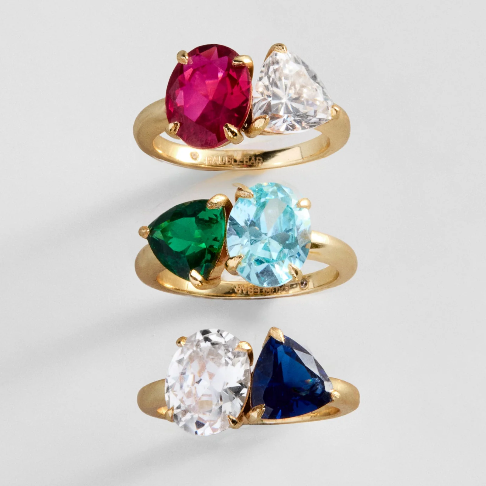 Toi et Moi Custom Birthstone Ring - Gold