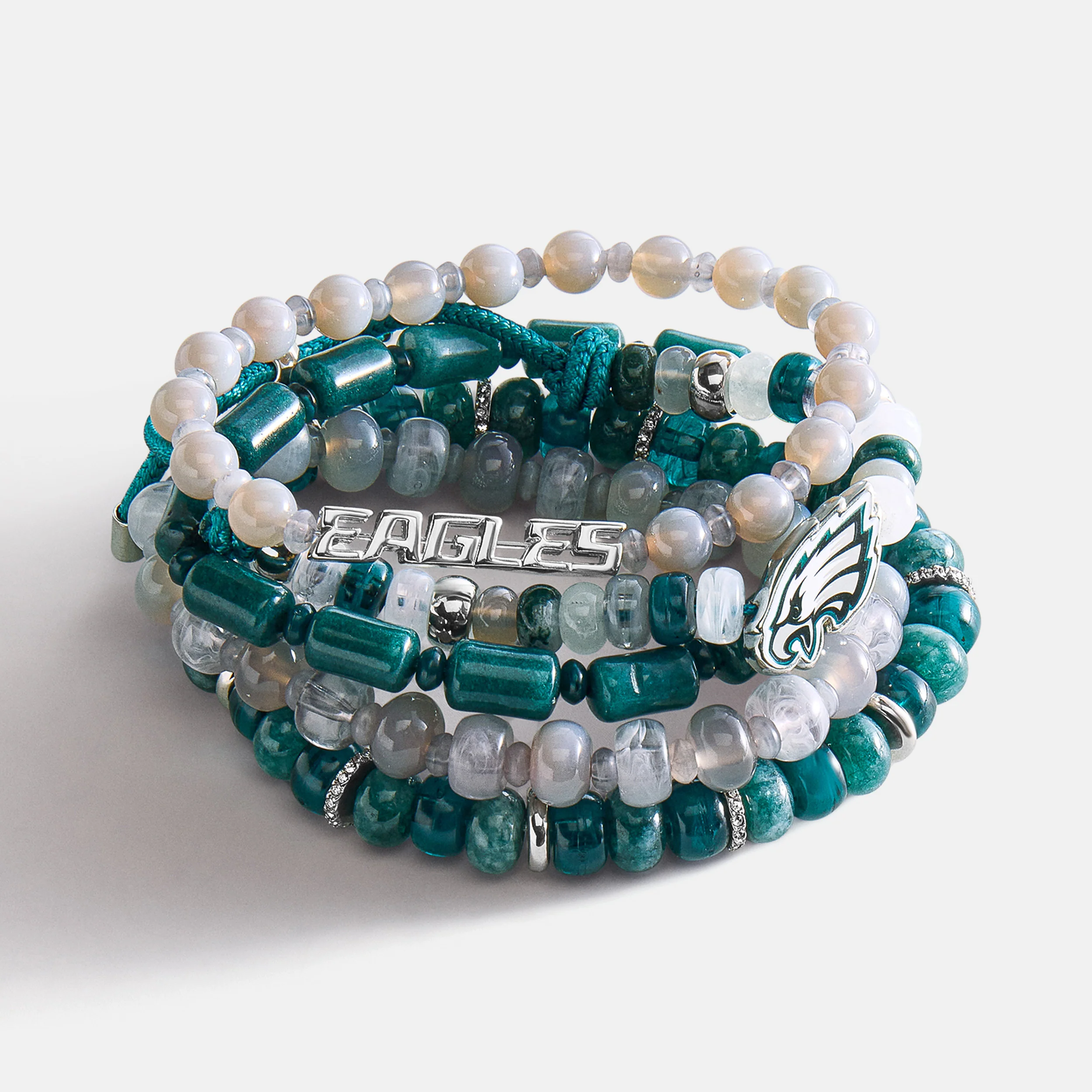NFL Beaded Bracelet Set - Philadelphia Eagles