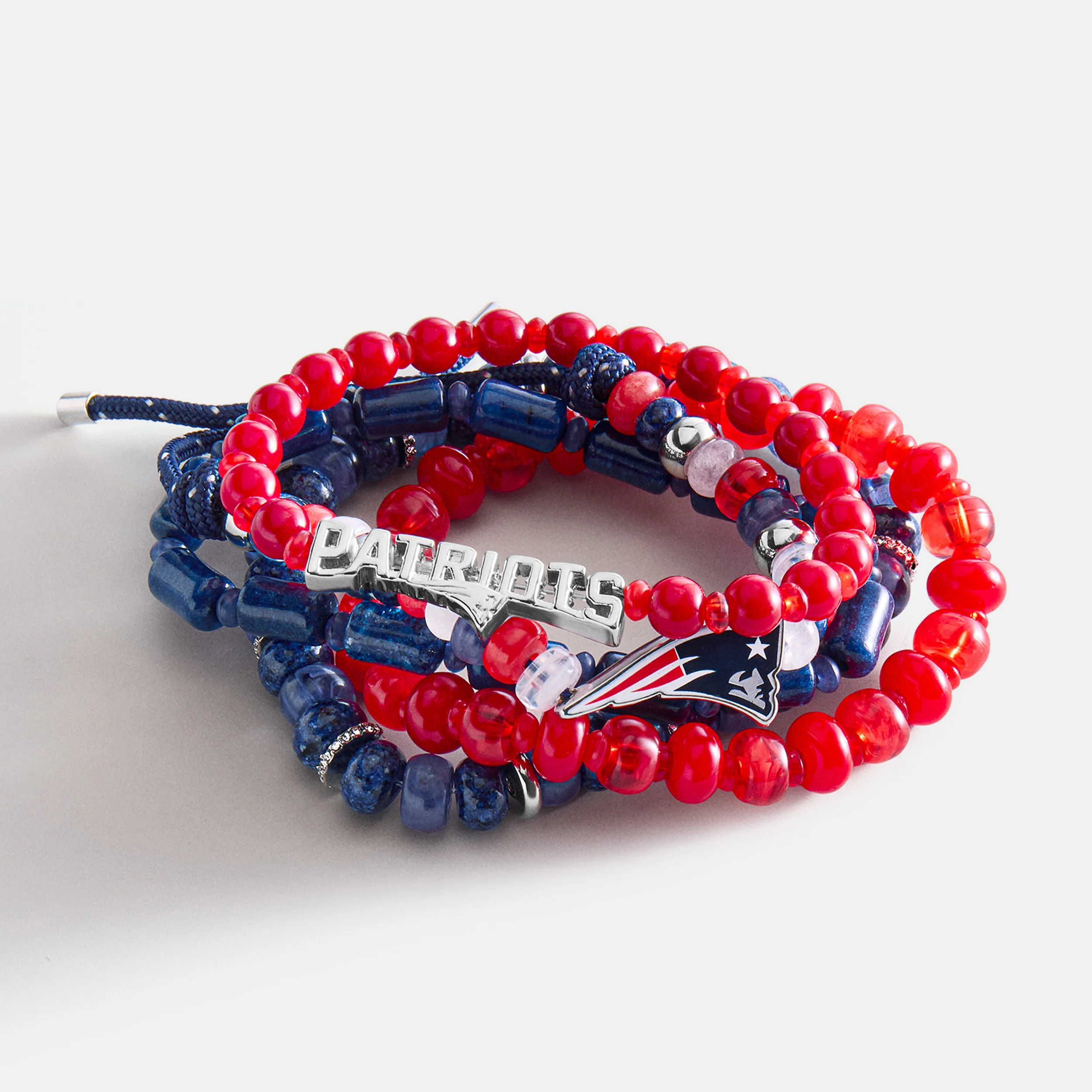 NFL Beaded Bracelet Set - New England Patriots