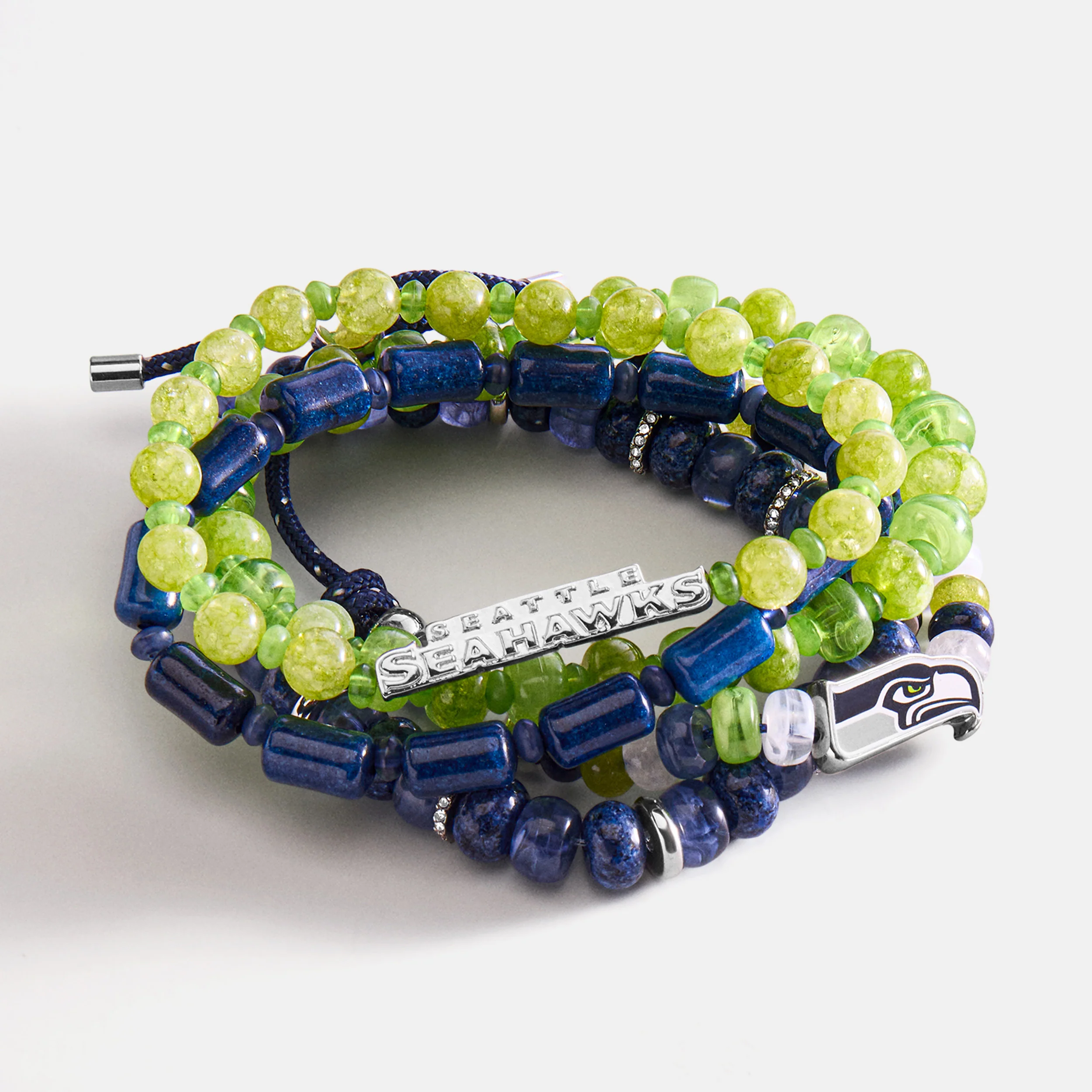 NFL Beaded Bracelet Set - Seattle Seahawks