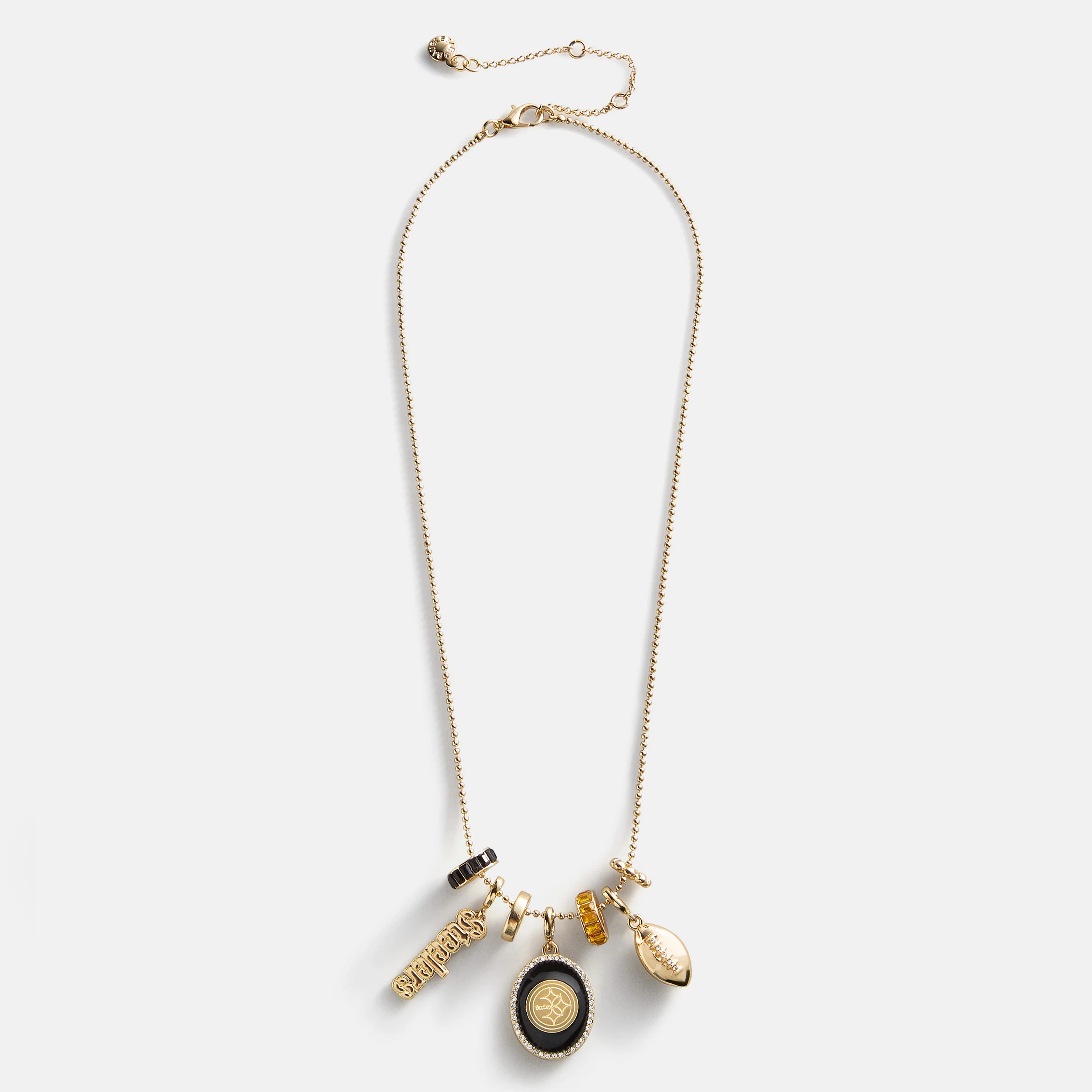 NFL Cluster Charm Necklace - Pittsburgh Steelers
