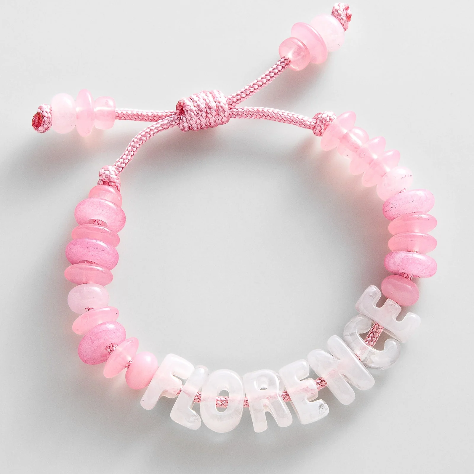Wear Everywhere Waterproof Custom Bracelet - Light Pink/White Quartz