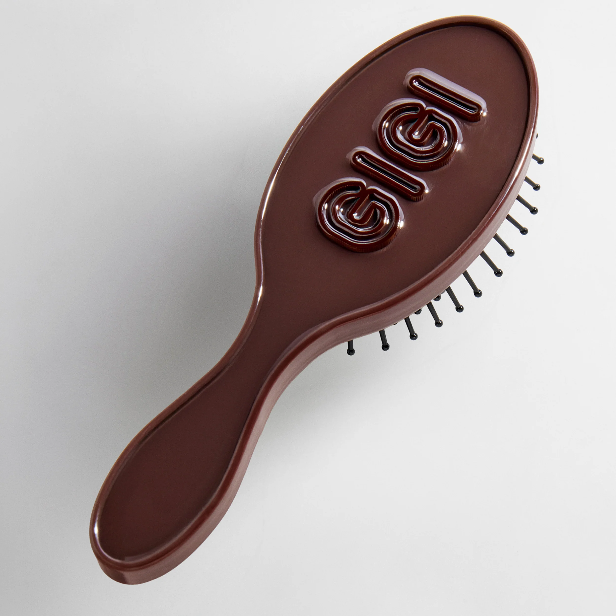 Mini Fine Line Custom Hair Brush - Chocolate Brown/Dark Brown