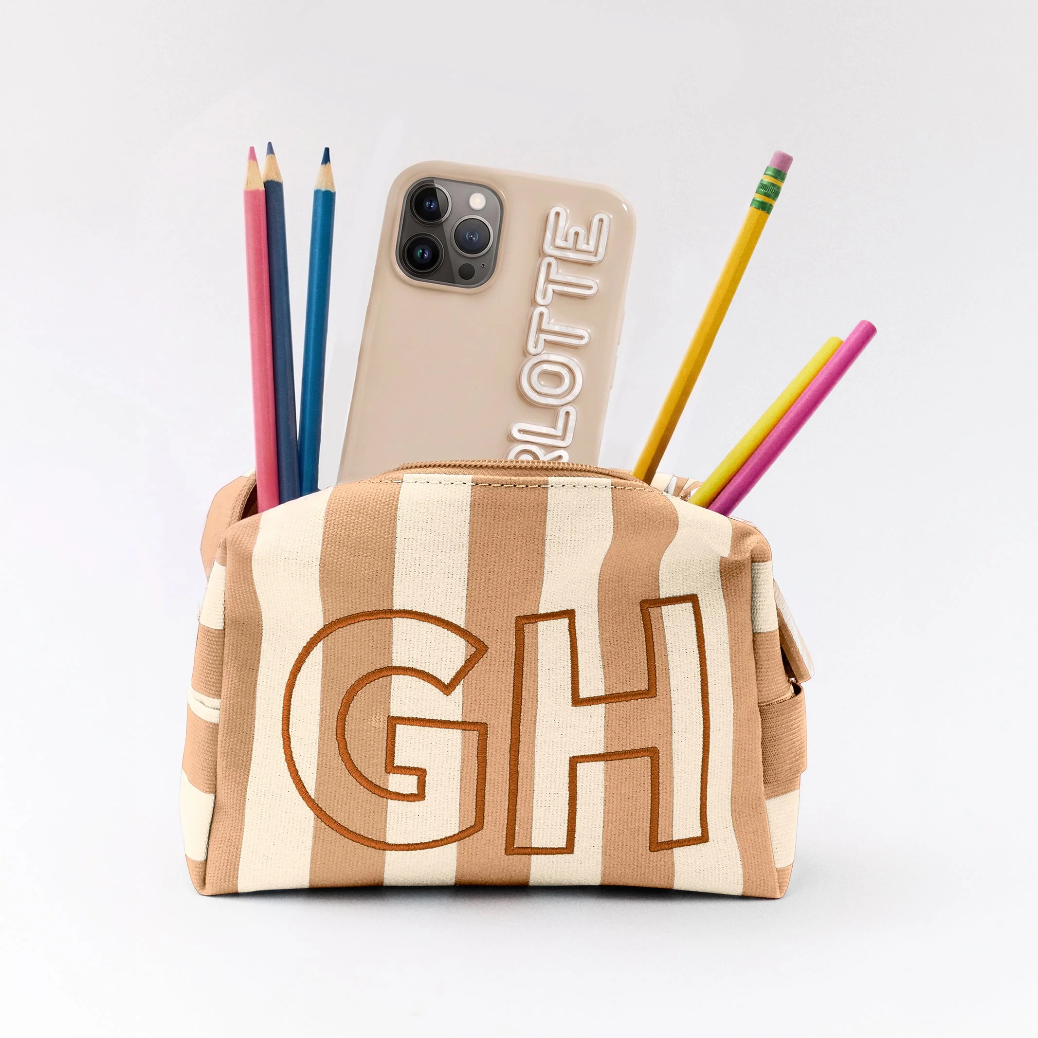 Striped Take It Away Custom Storage Pouch - Custom Dune