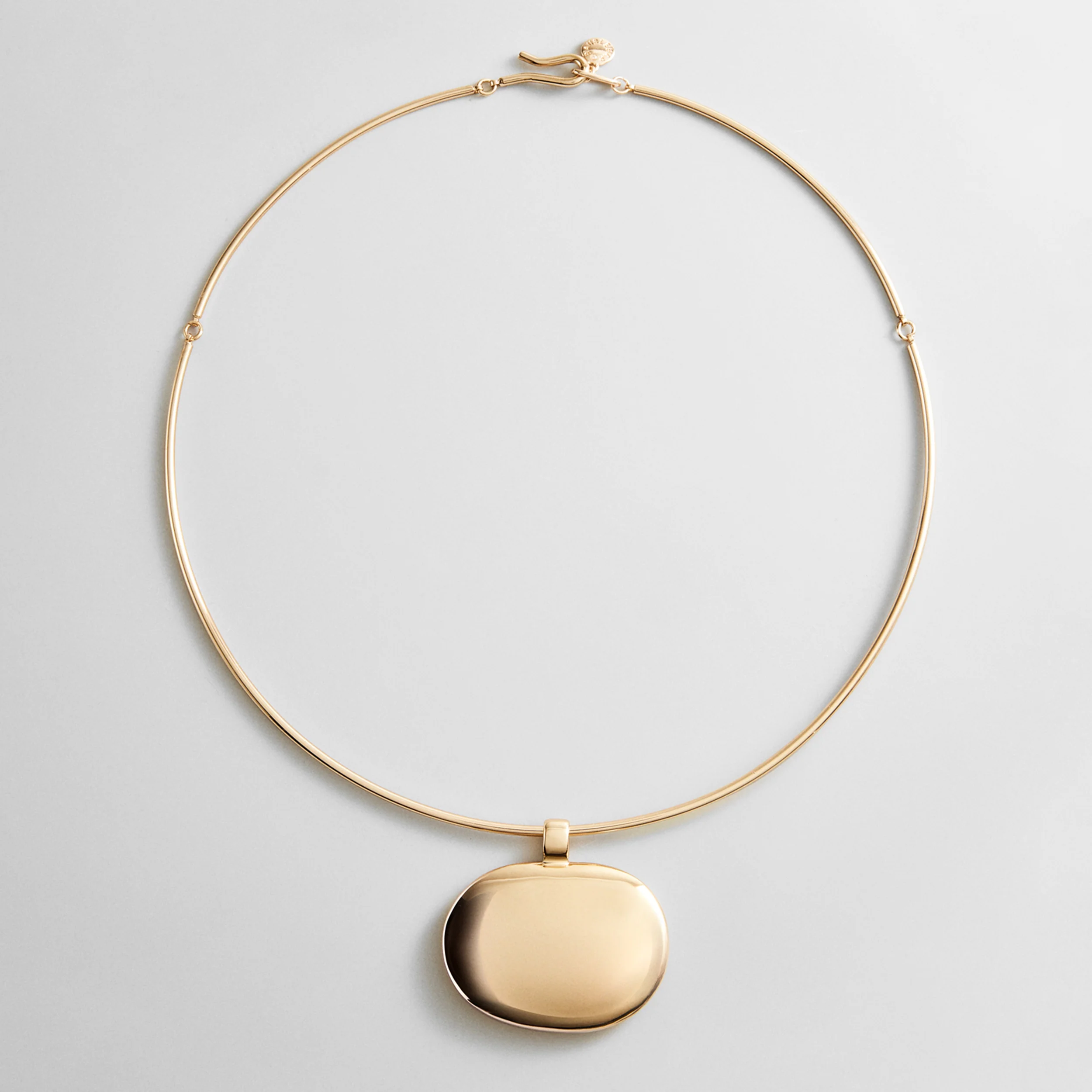Brandy Pendant Collar Necklace - Gold