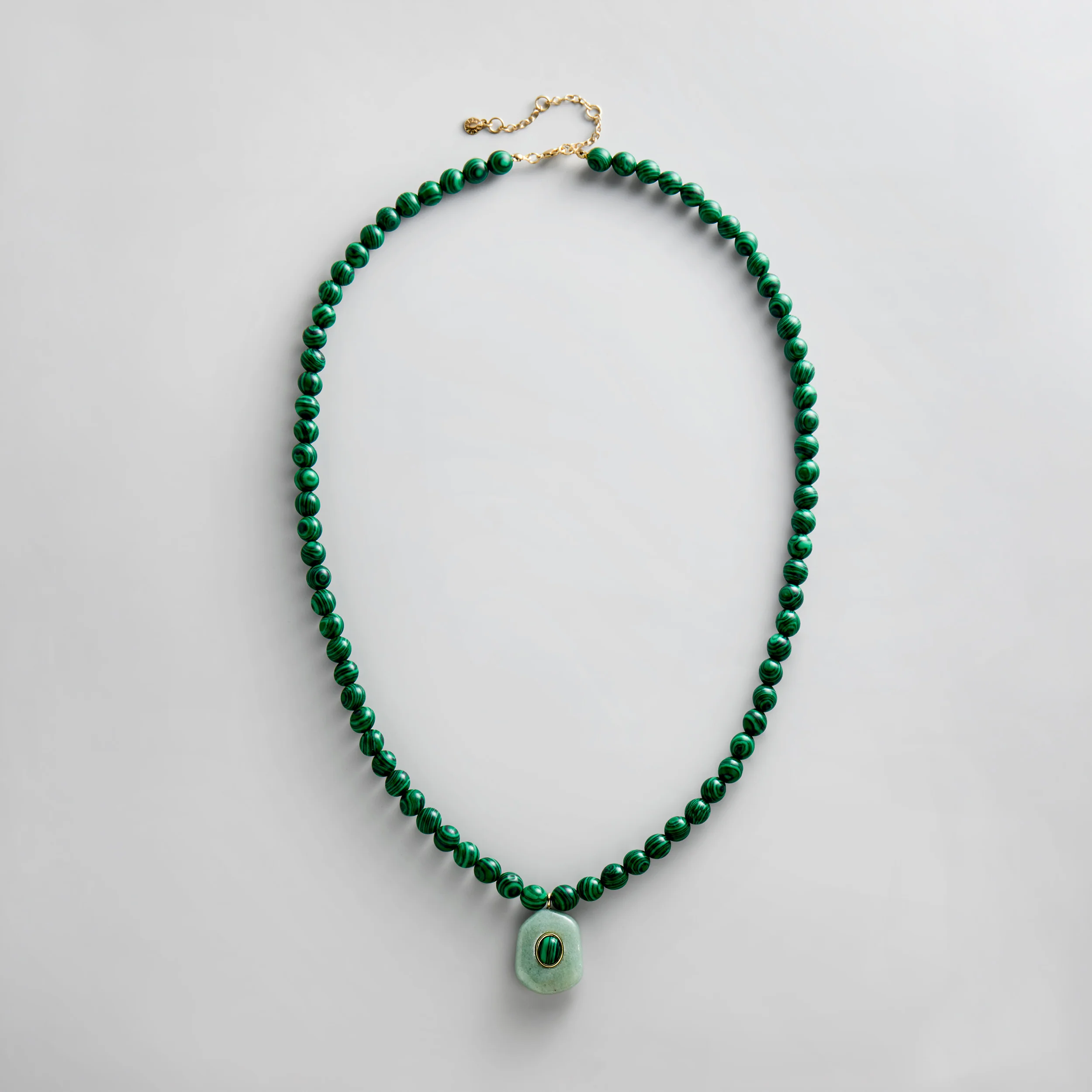 Janelle Semi-Precious Necklace - Malachite