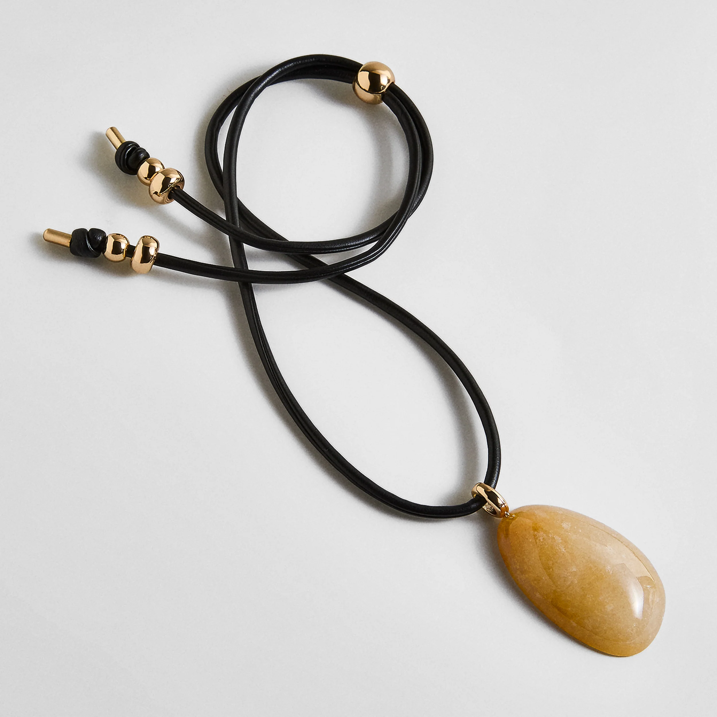 Chase Semi-Precious Pendant Necklace - Neutral