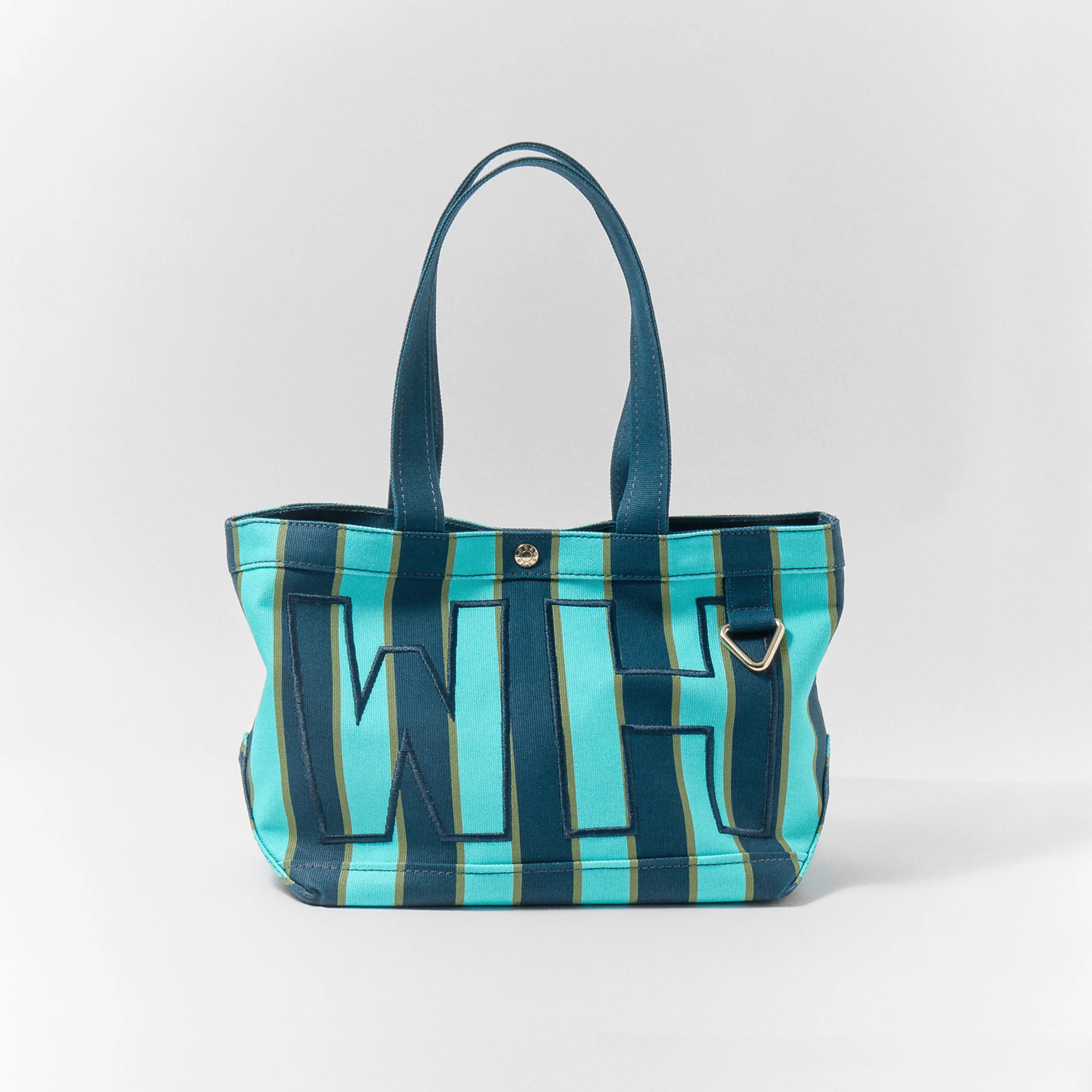 Striped Custom Alpha Tote - Peacock