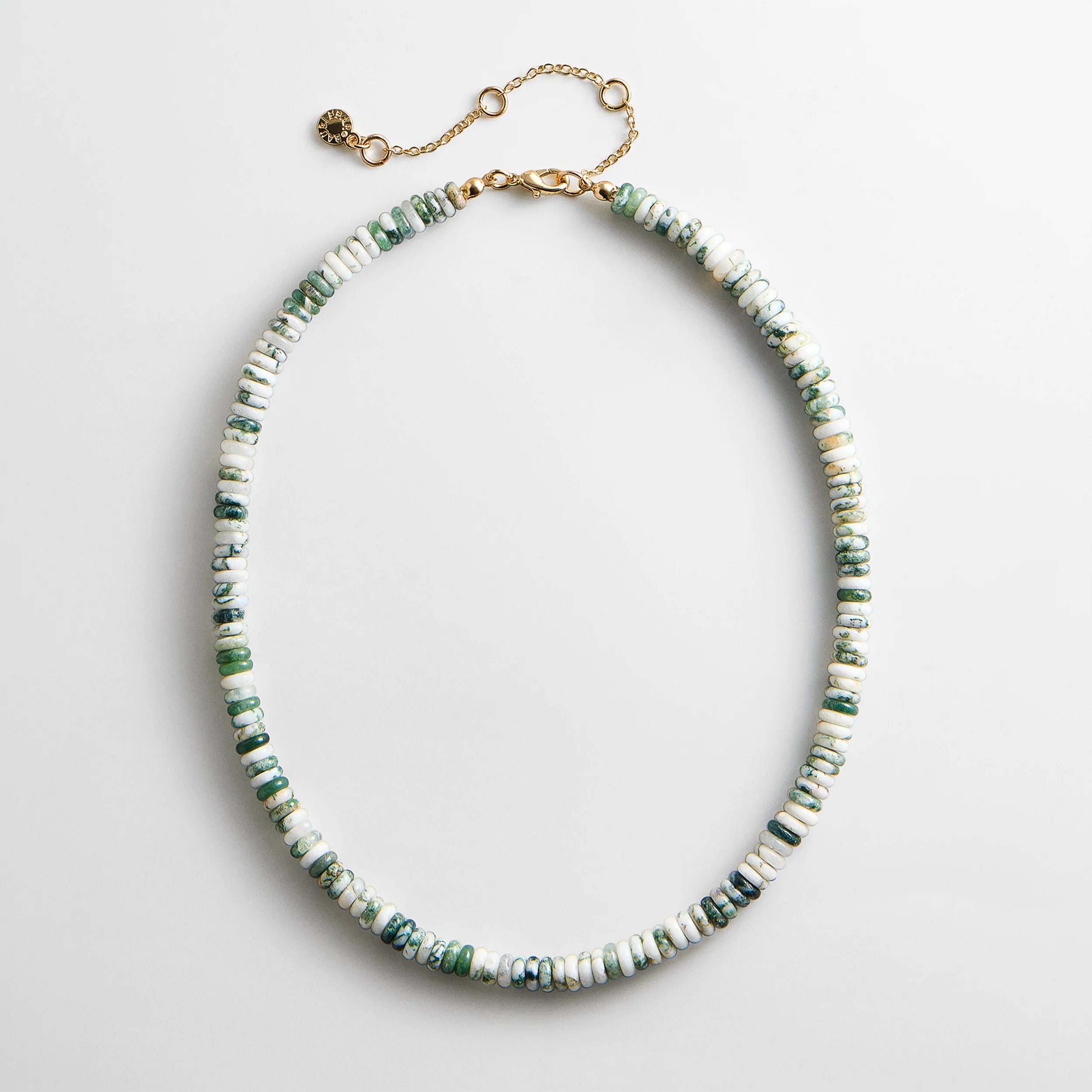 Amaris Semi-Precious Beaded Necklace - 6mm/Striped Agate
