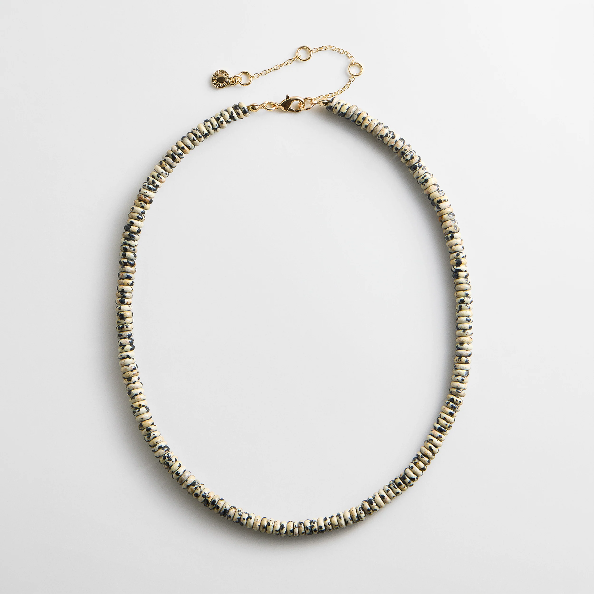 Amaris Semi-Precious Beaded Necklace - 6mm/Dalmatian Jasper