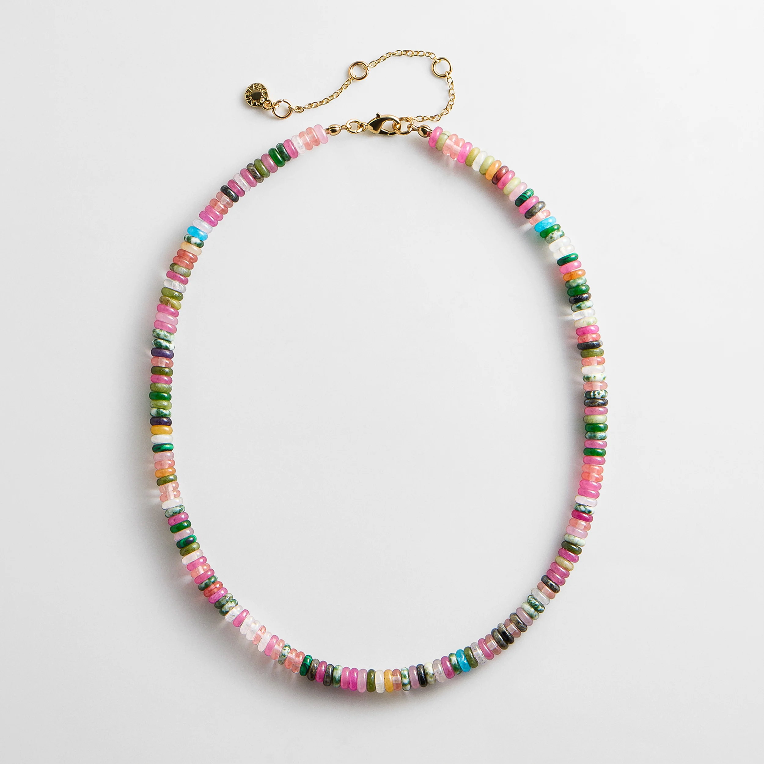Amaris Semi-Precious Beaded Necklace - 6mm/Pastel