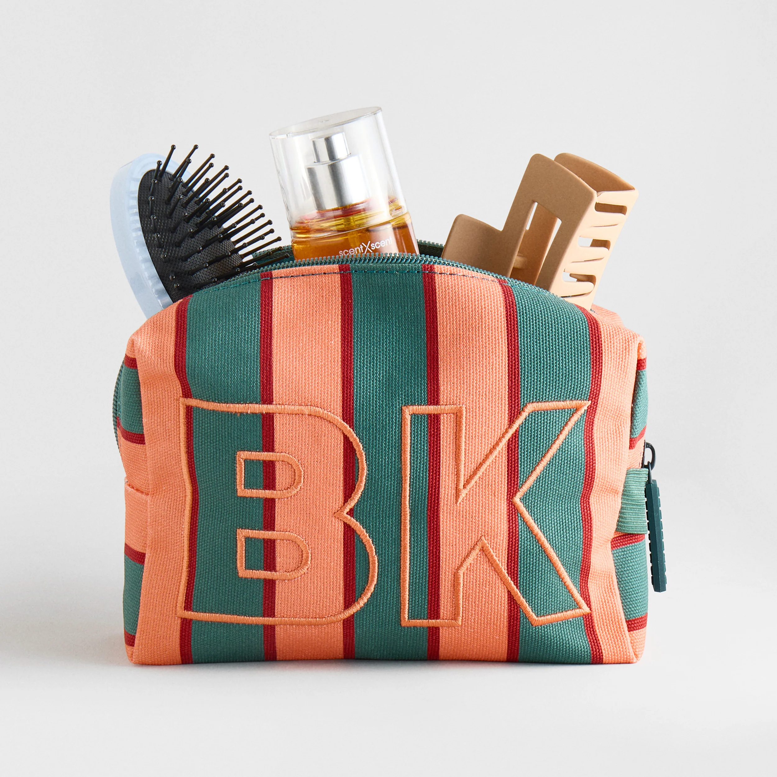 Striped Take It Away Custom Storage Pouch - Persimmon