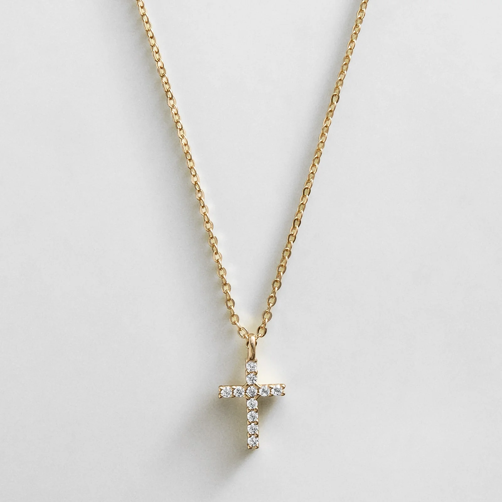 Agape 14K Gold Necklace - Gold/Pavé