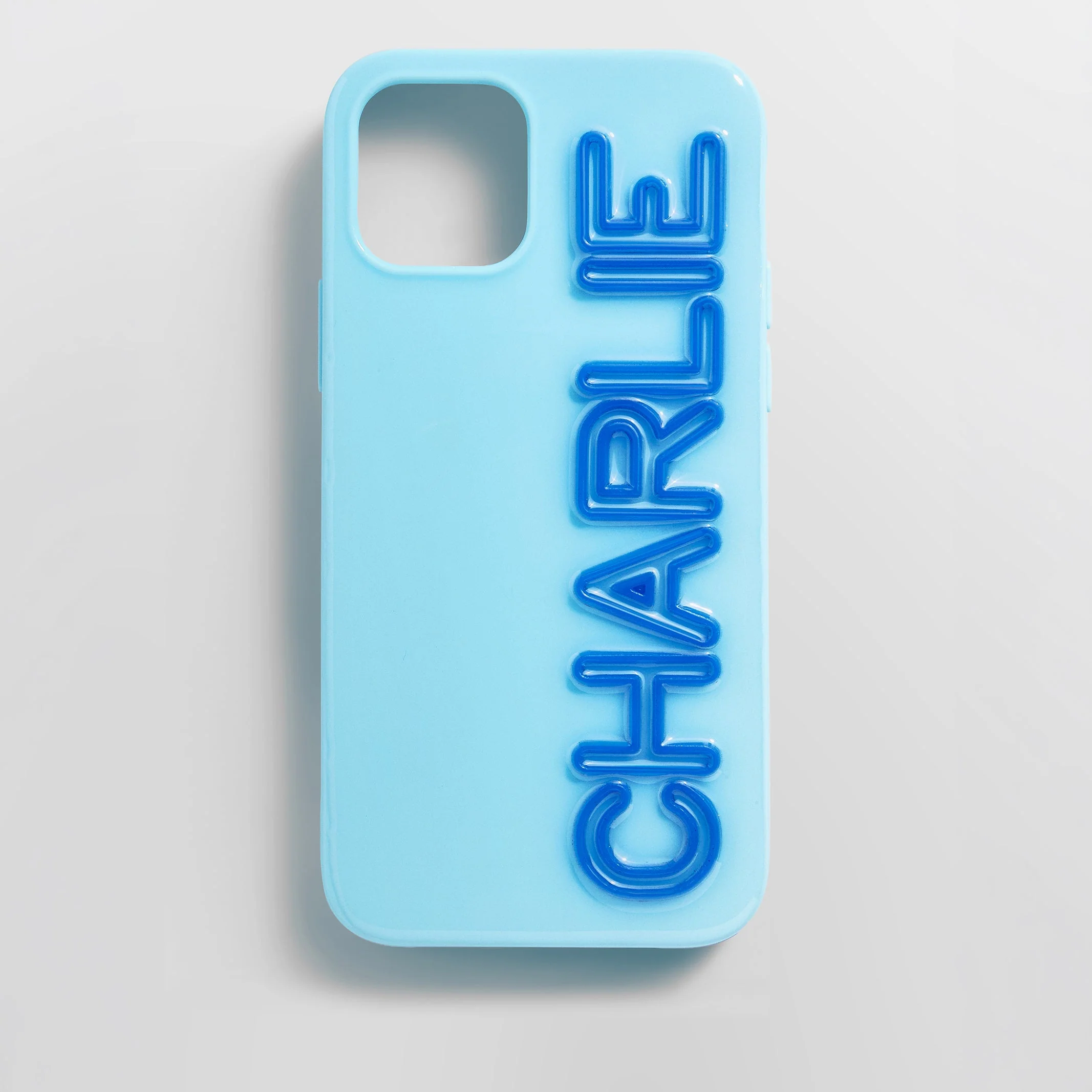 Fine Line Custom iPhone Case - Light Blue/Cobalt